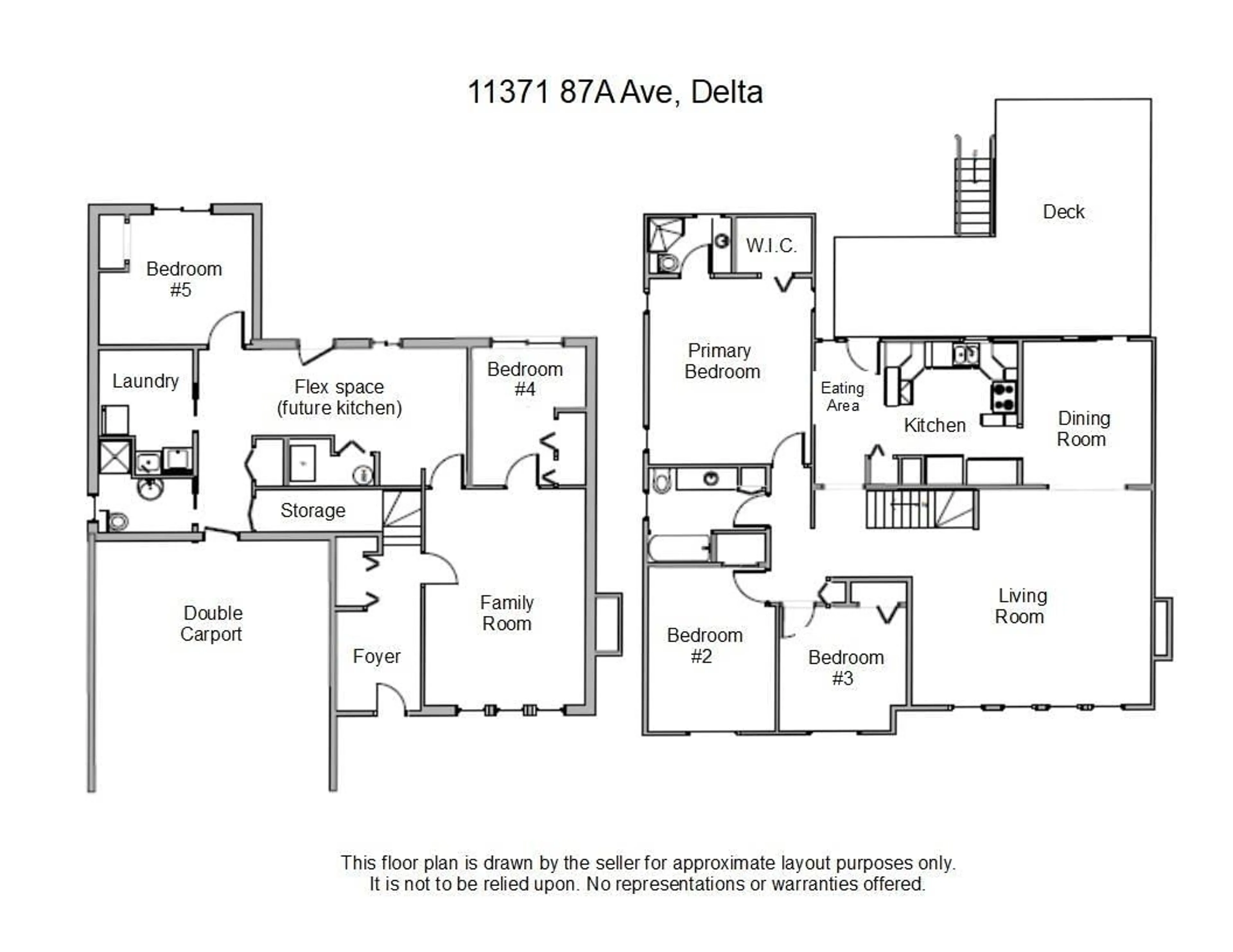 Floor plan for 11371 87A, Delta British Columbia V4C3A7