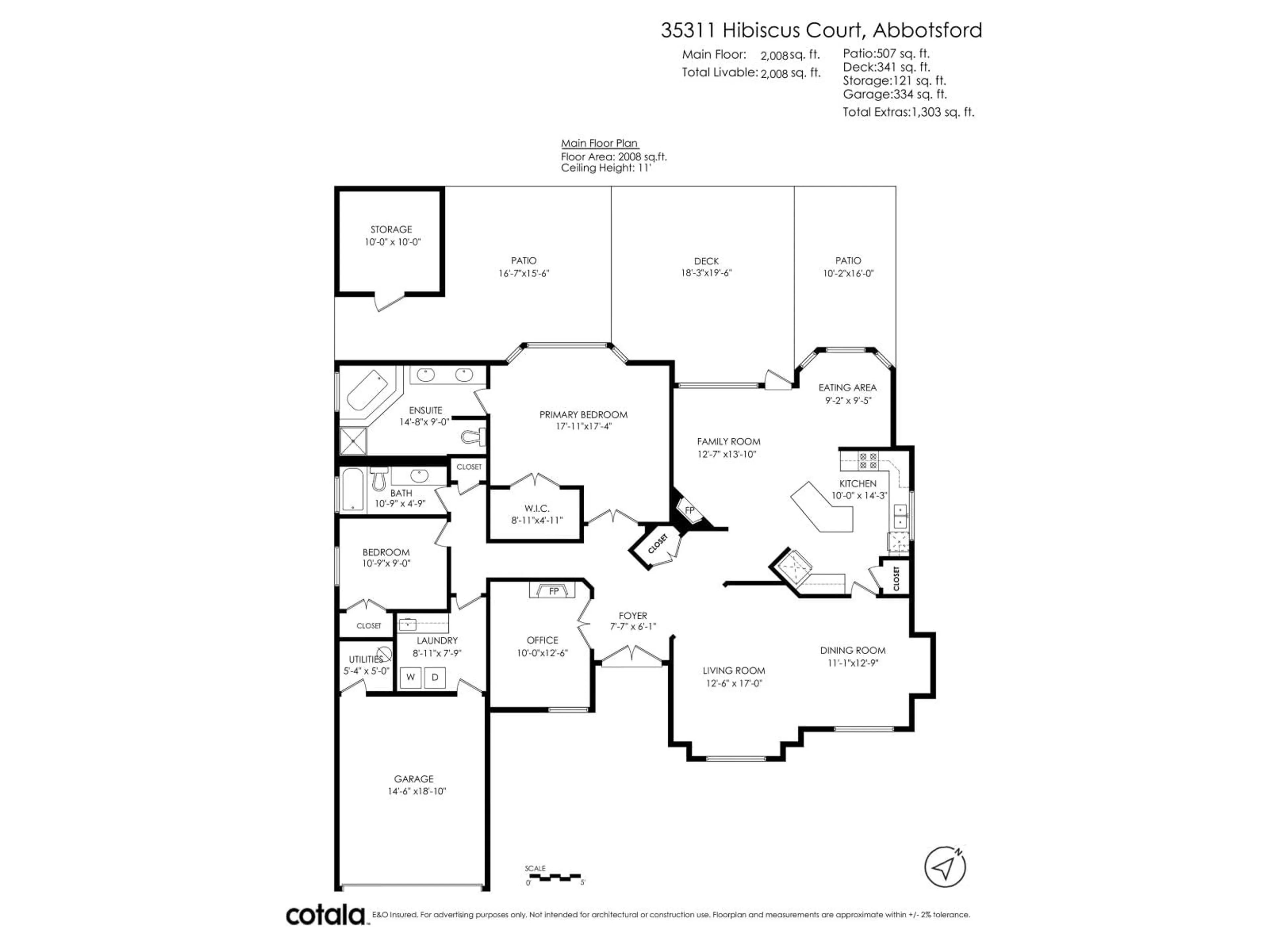 Floor plan for 35311 HIBISCUS, Abbotsford British Columbia V3G2Z9