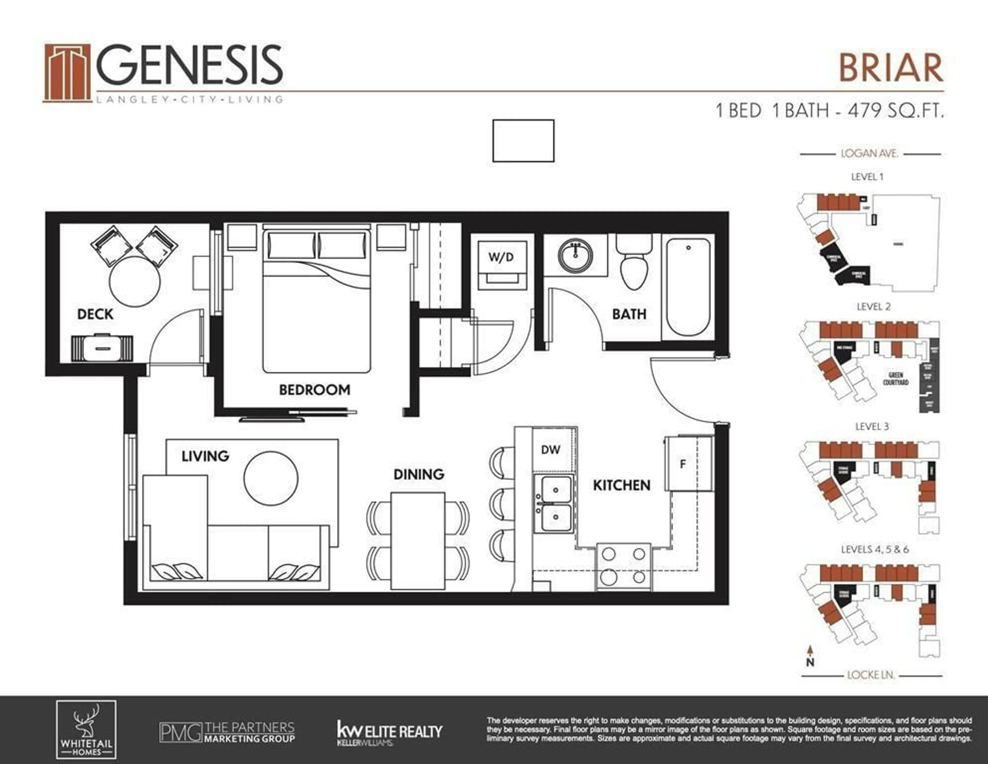 Floor plan for 106 - 20360 LOGAN, Langley British Columbia V3A0P5