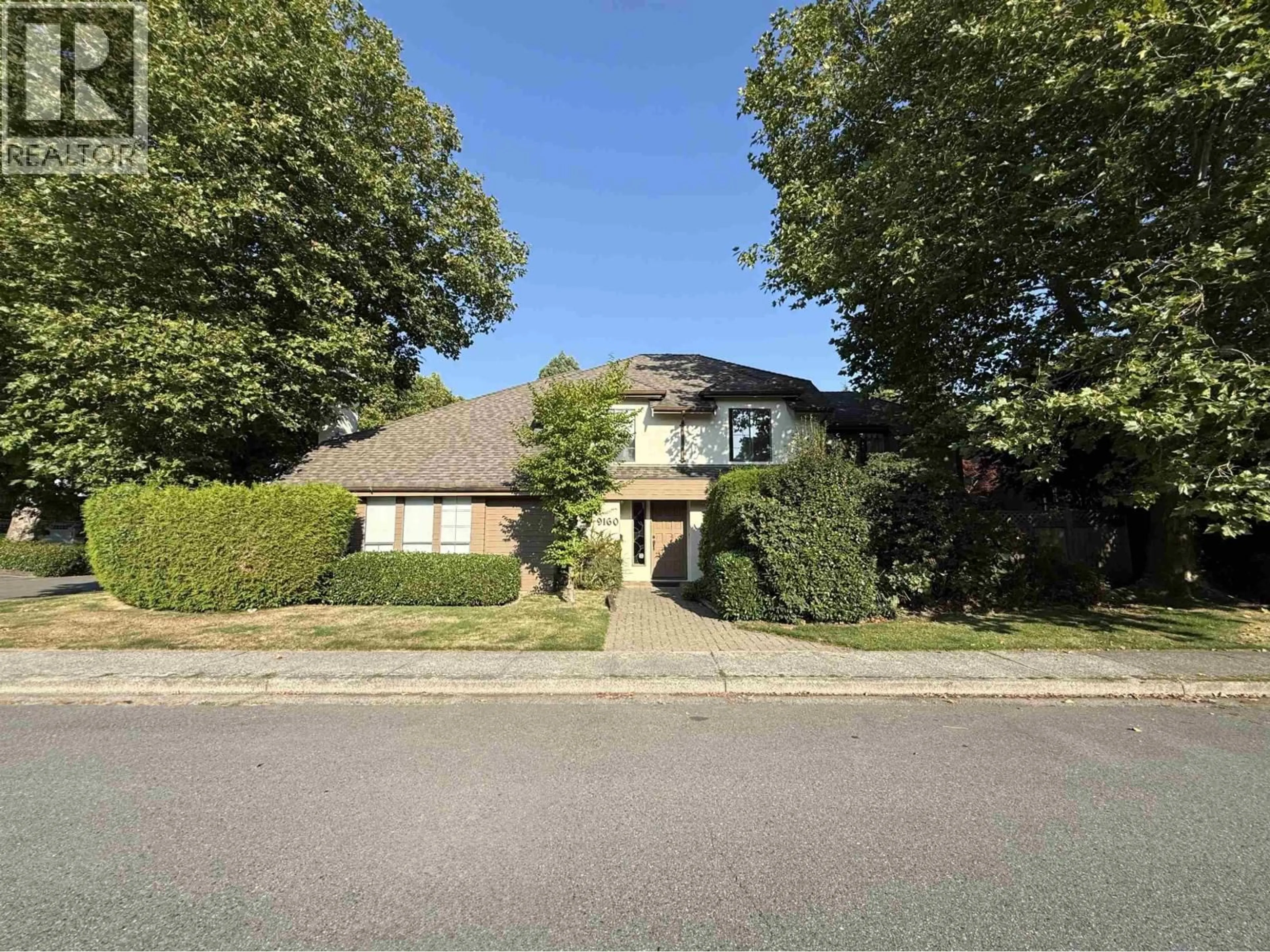 A pic from outside/outdoor area/front of a property/back of a property/a pic from drone, street for 9160 MASKALL DRIVE, Richmond British Columbia V7E5J3
