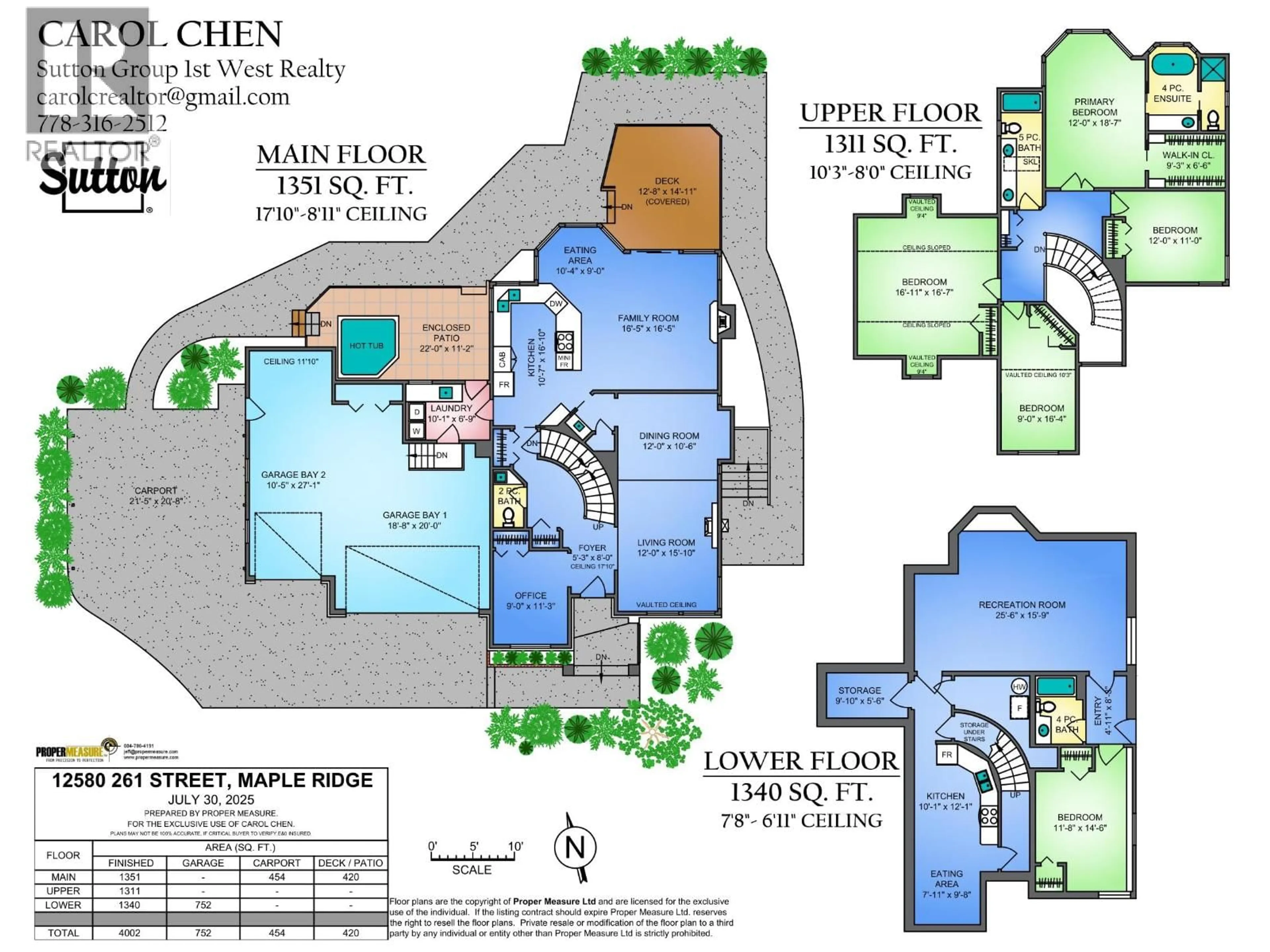 Floor plan for 12580 261 STREET, Maple Ridge British Columbia V2W1C4