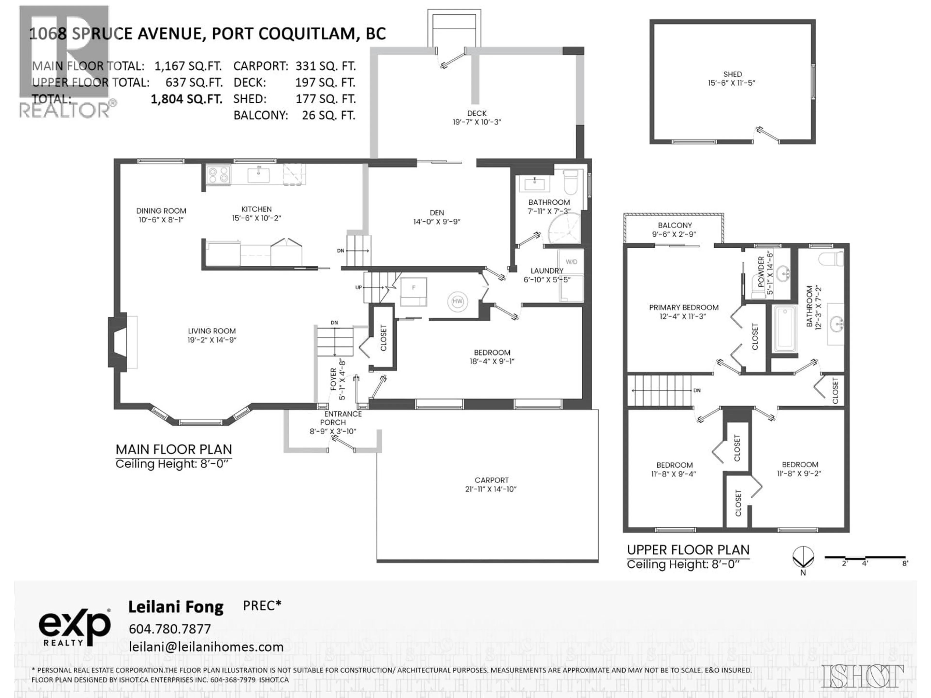 Floor plan for 1068 SPRUCE AVENUE, Port Coquitlam British Columbia V3B4X6