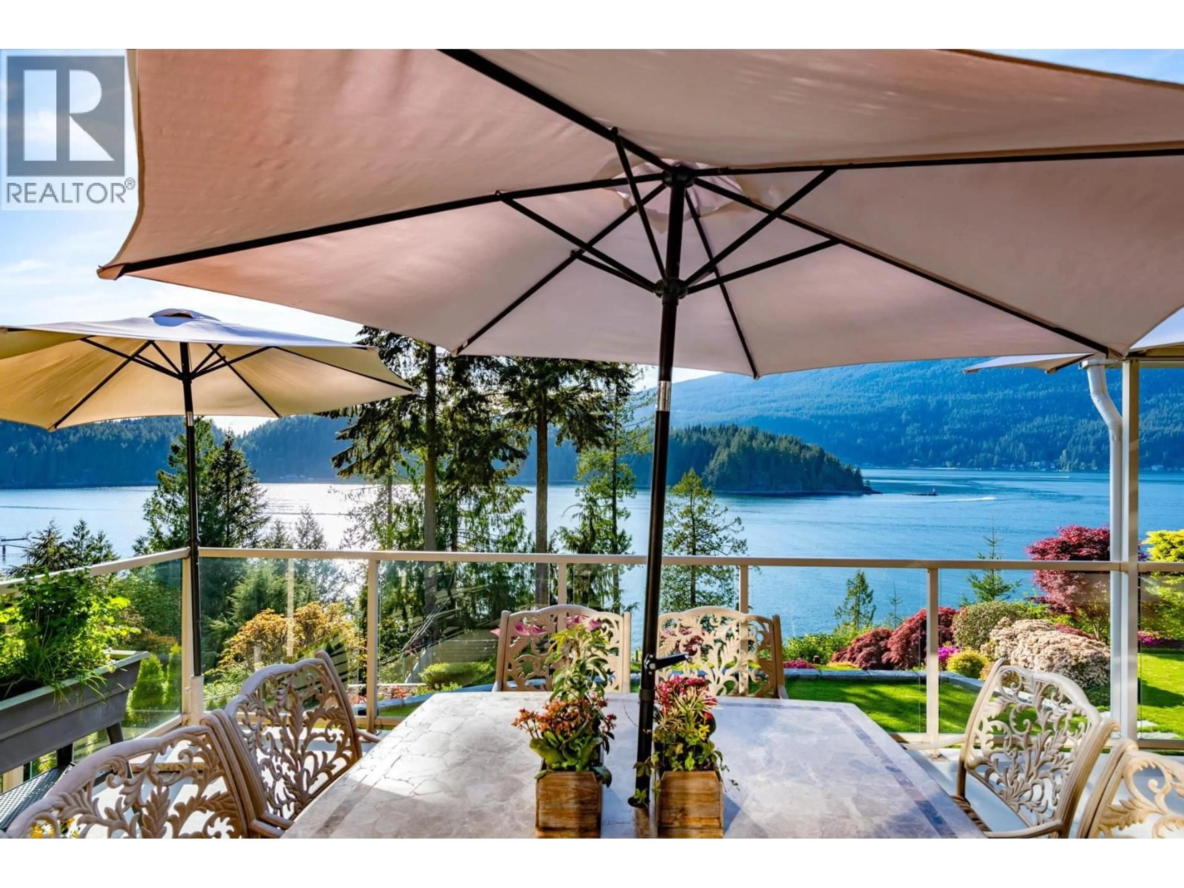 Patio, water/lake/river/ocean view for 3411 SENKLER ROAD, Belcarra British Columbia V3H4S3