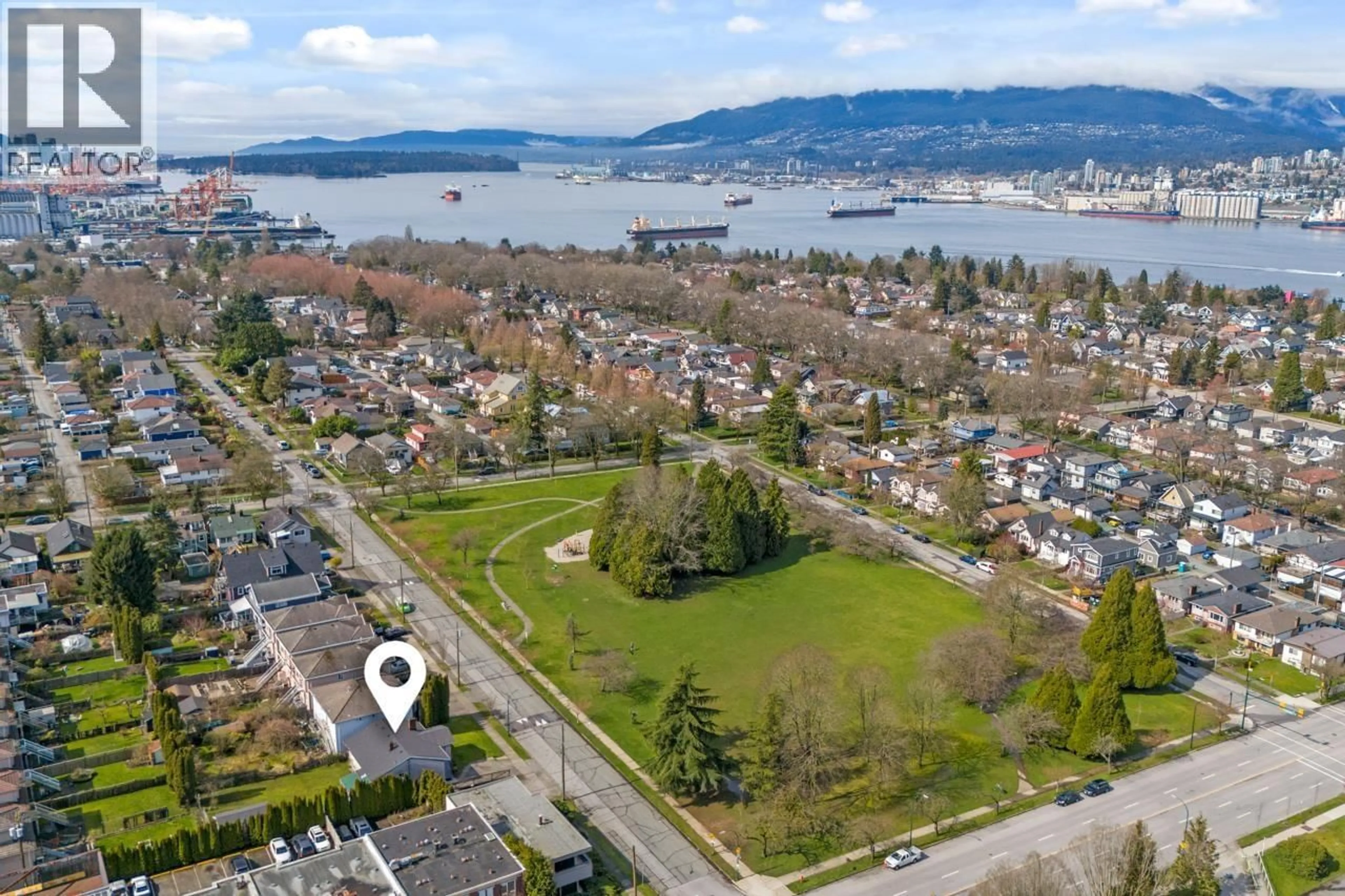 A pic from outside/outdoor area/front of a property/back of a property/a pic from drone, water/lake/river/ocean view for 2880 OXFORD STREET, Vancouver British Columbia V5K1N6