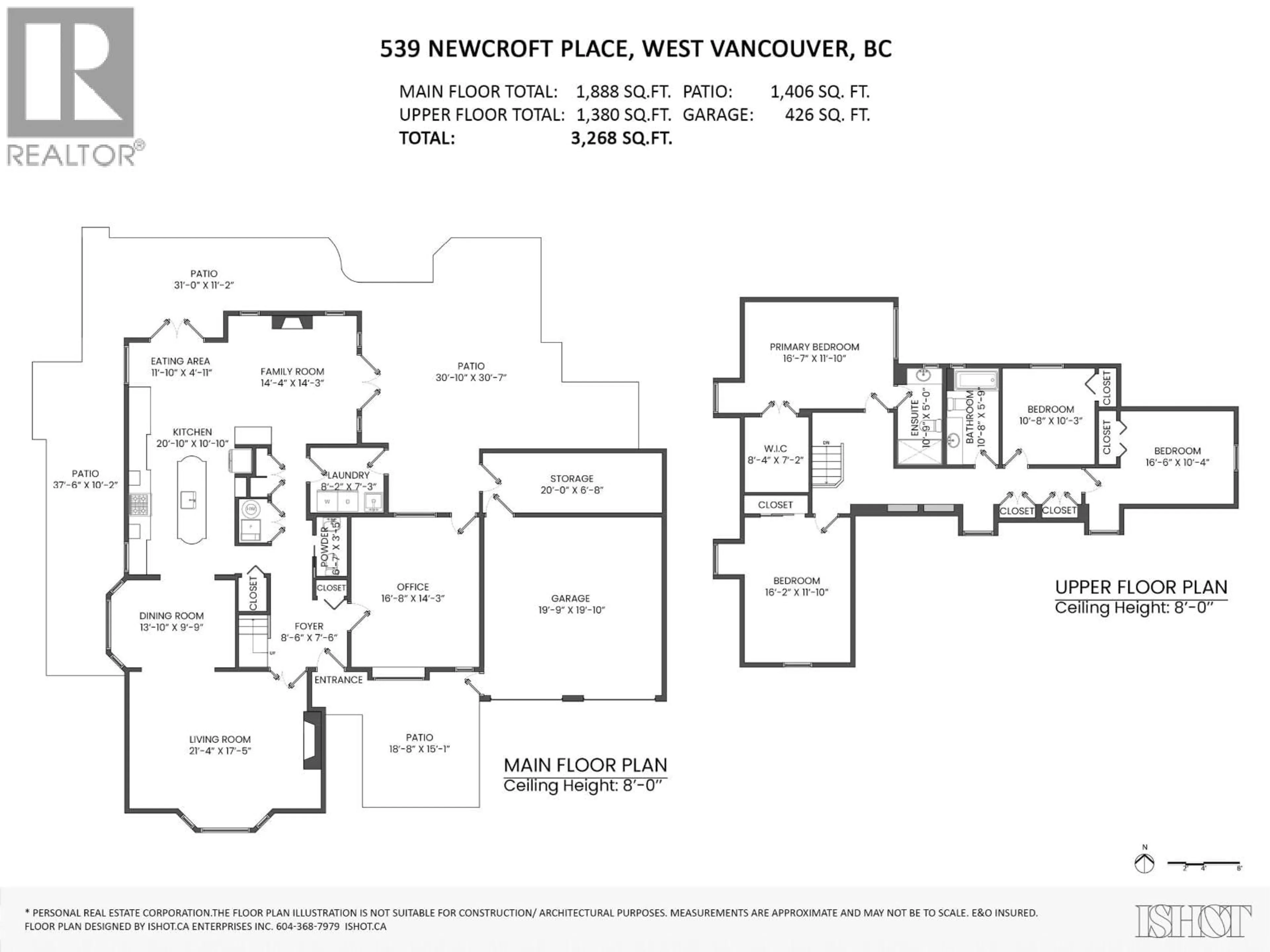 Floor plan for 539 NEWCROFT PLACE, West Vancouver British Columbia V7T1W9