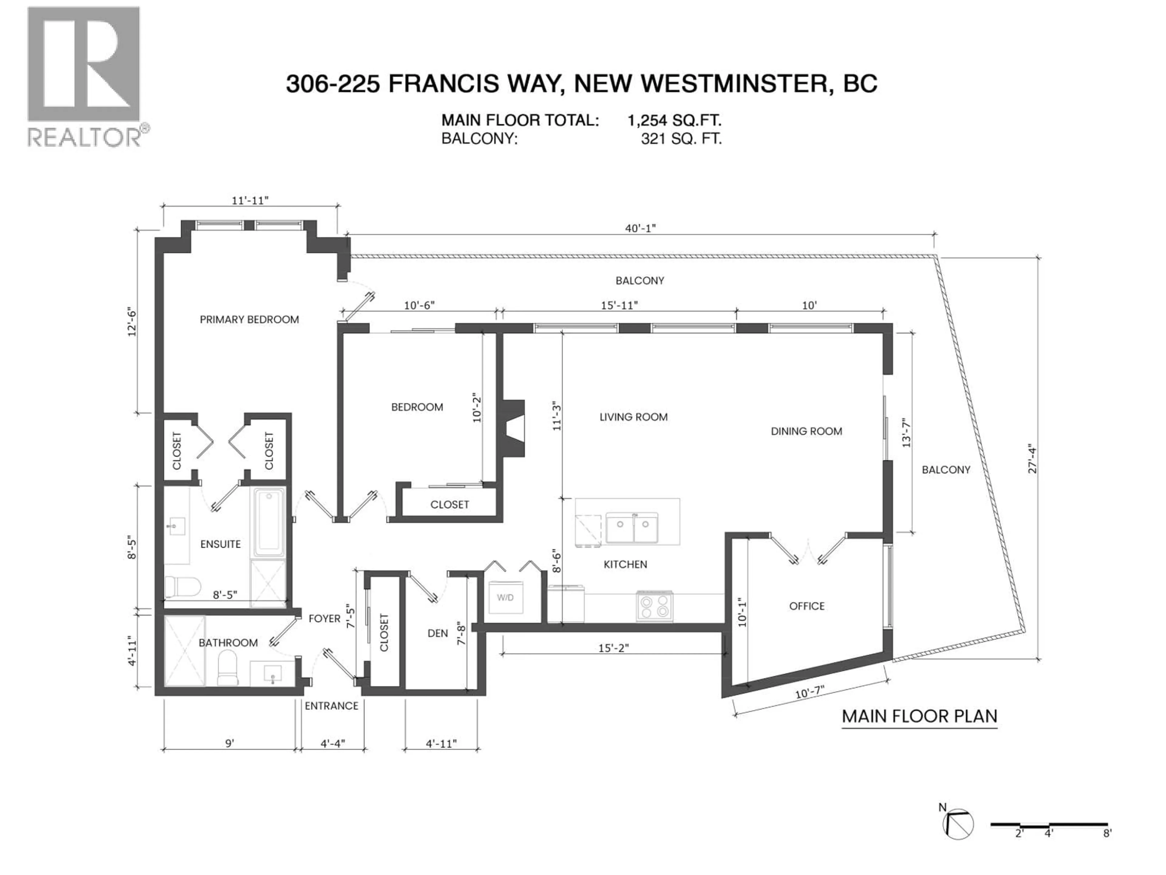 Floor plan for 306 - 225 FRANCIS WAY, New Westminster British Columbia V3L0G1