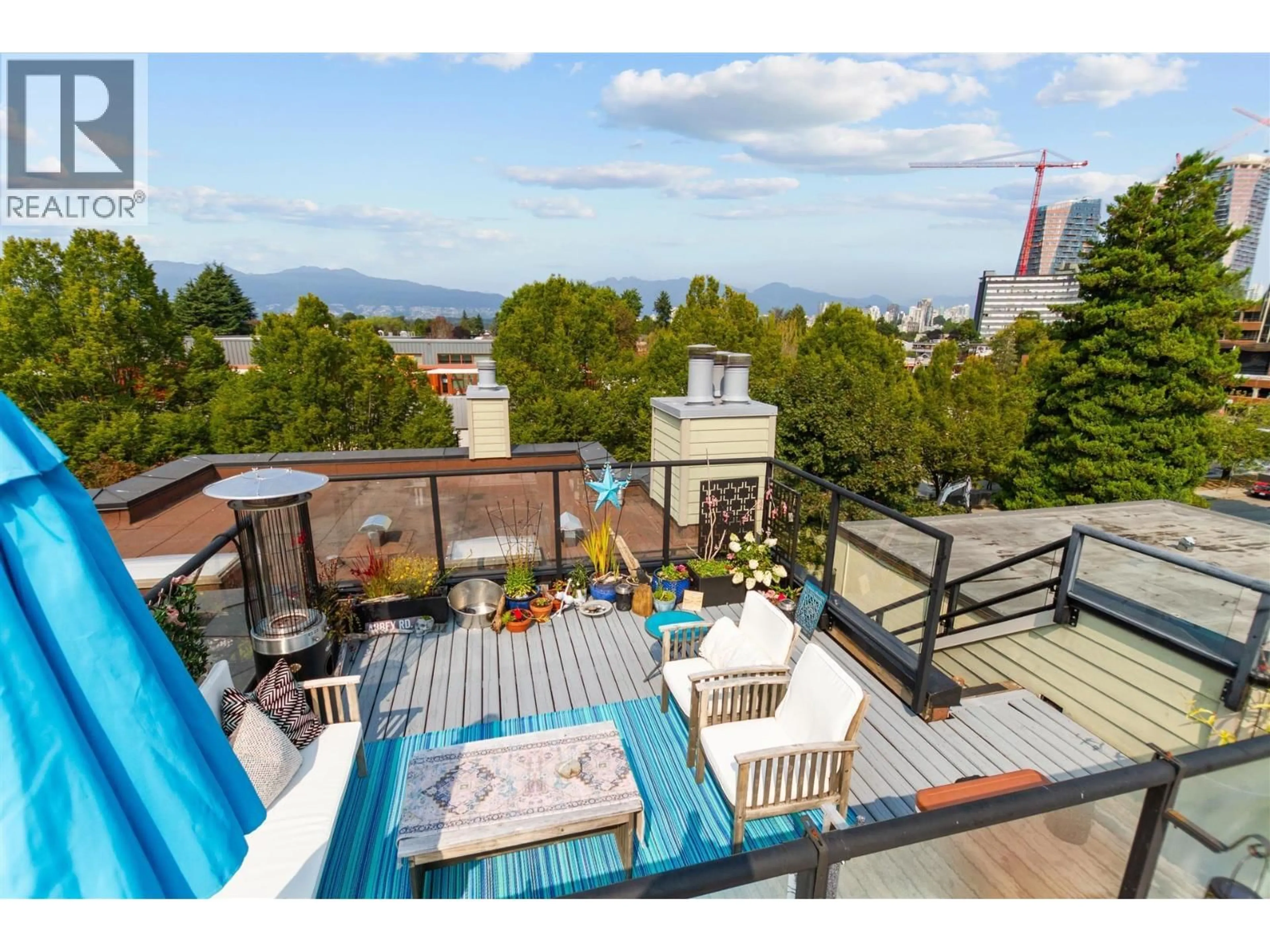 Patio, city buildings view from balcony for 8 - 1966 YORK AVENUE, Vancouver British Columbia V6J1E3
