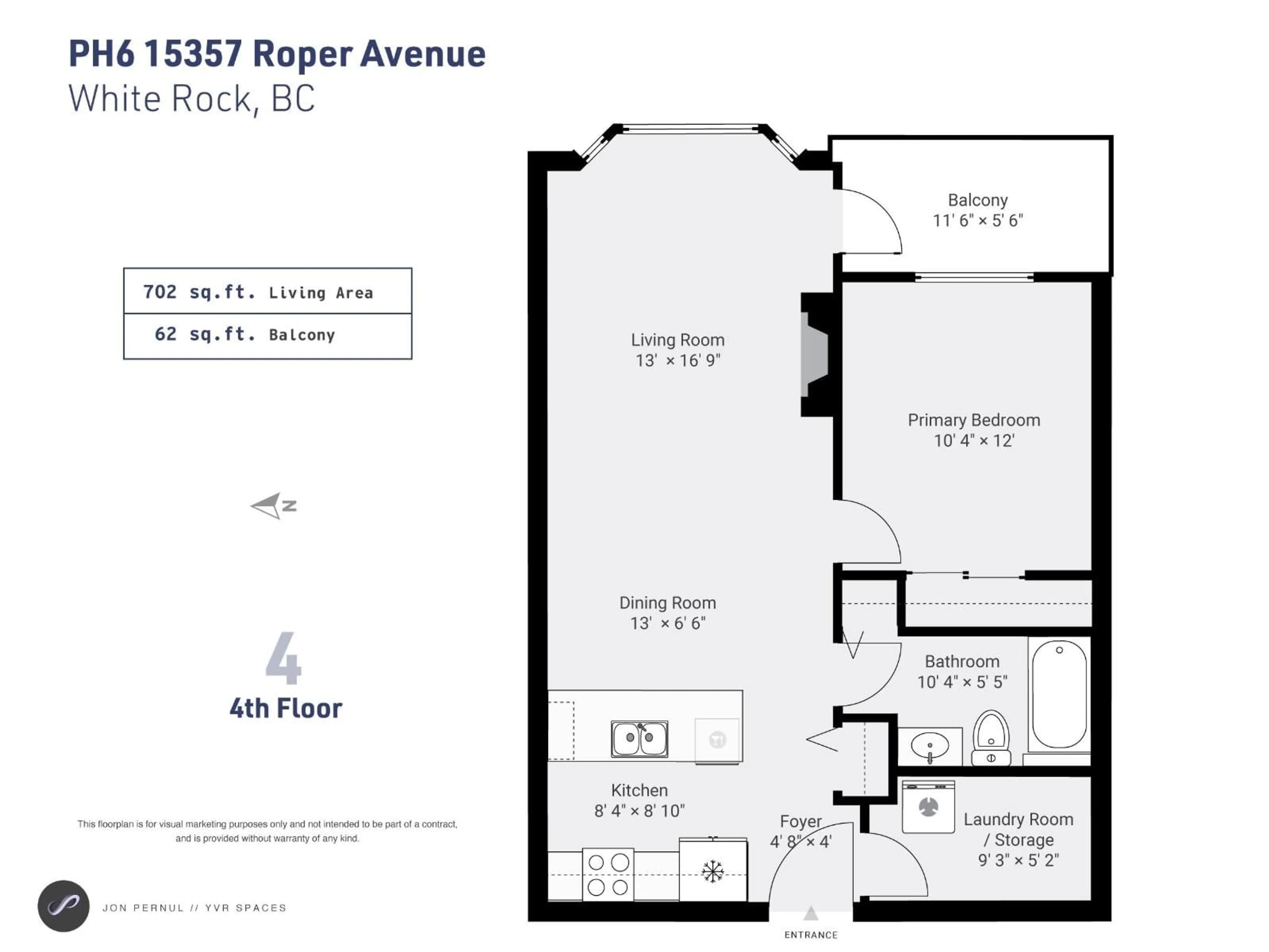 Floor plan for PH6 - 15357 ROPER, White Rock British Columbia V4B2G2