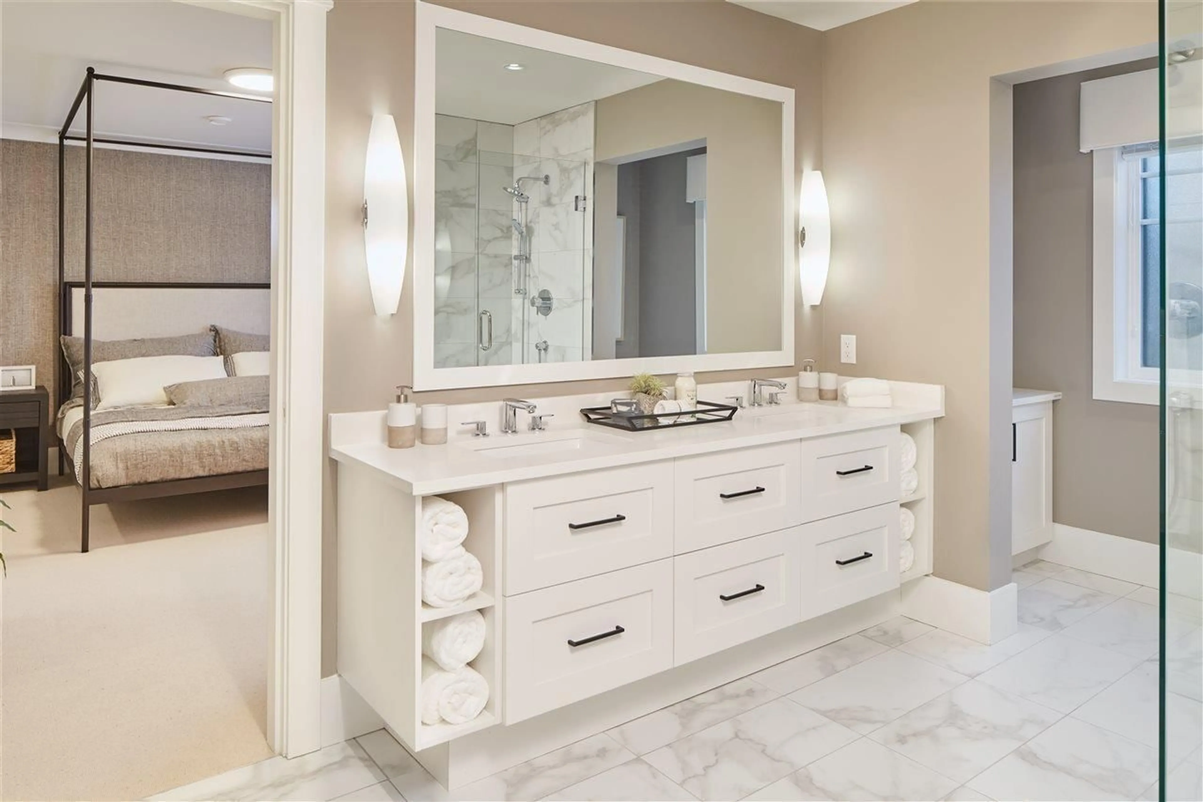 Contemporary bathroom, ceramic/tile floor for 3 - 8425 VENTURE, Surrey British Columbia V4N6S5
