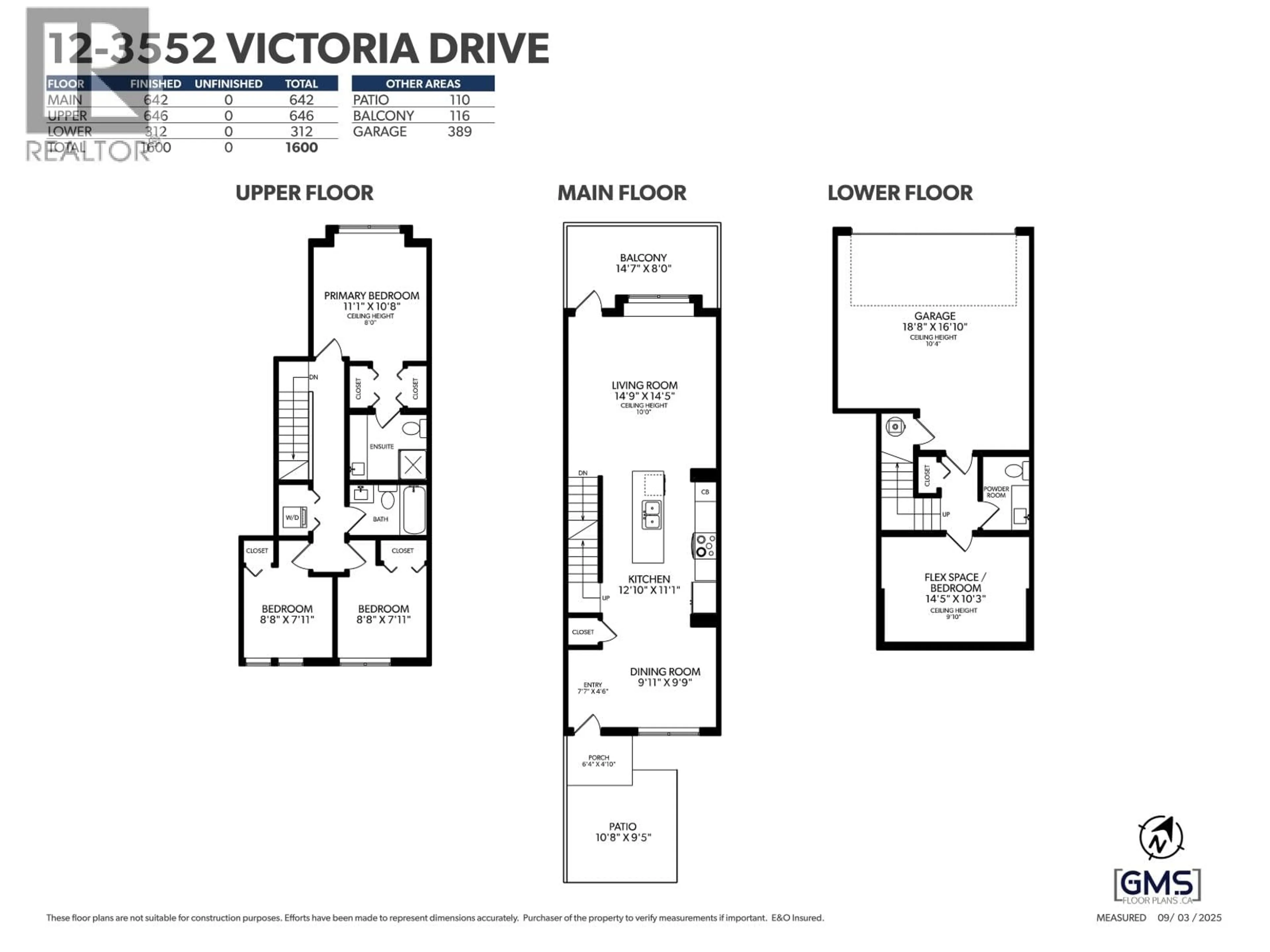 Floor plan for 12 - 3552 VICTORIA DRIVE, Coquitlam British Columbia V3E0N7