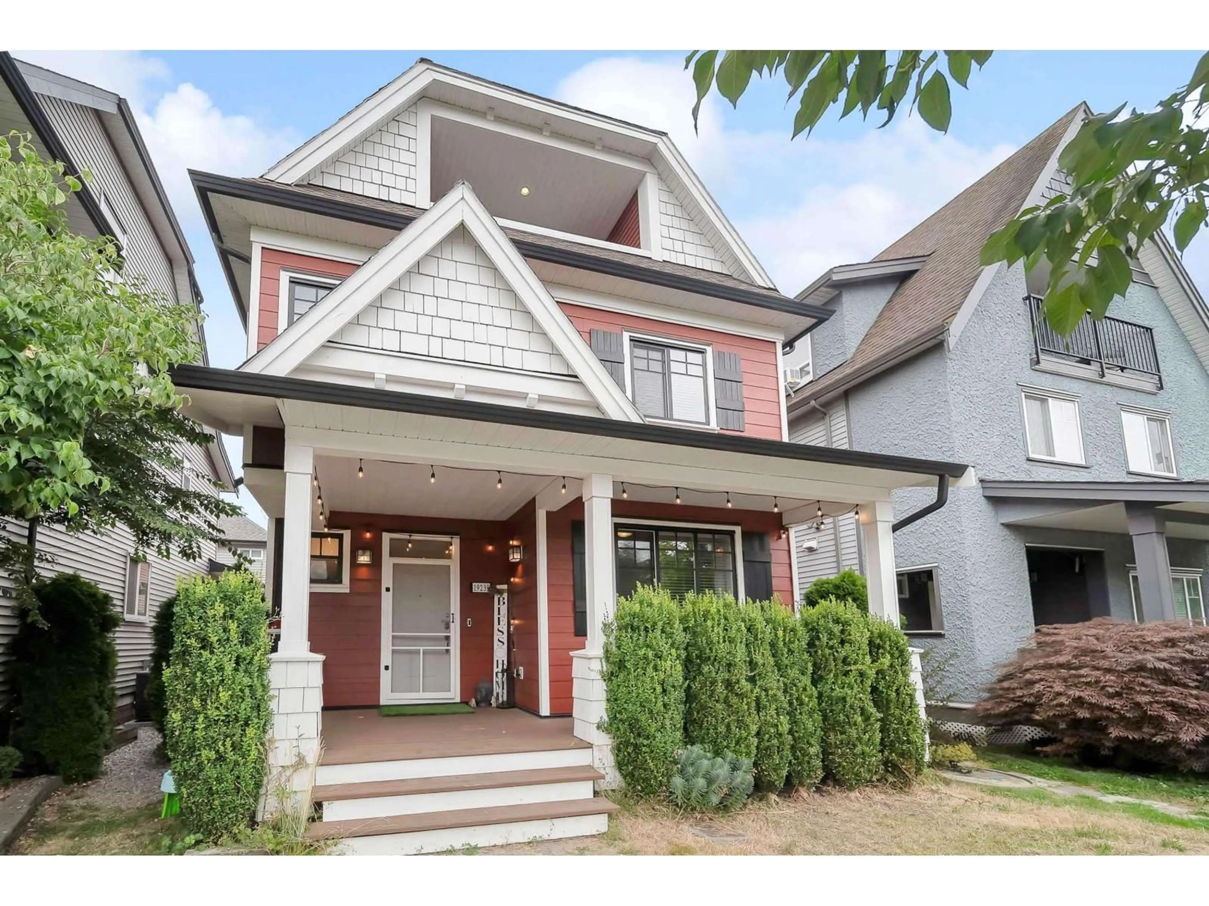 Home with brick exterior material, street for 19239 69A, Surrey British Columbia V4N6K4