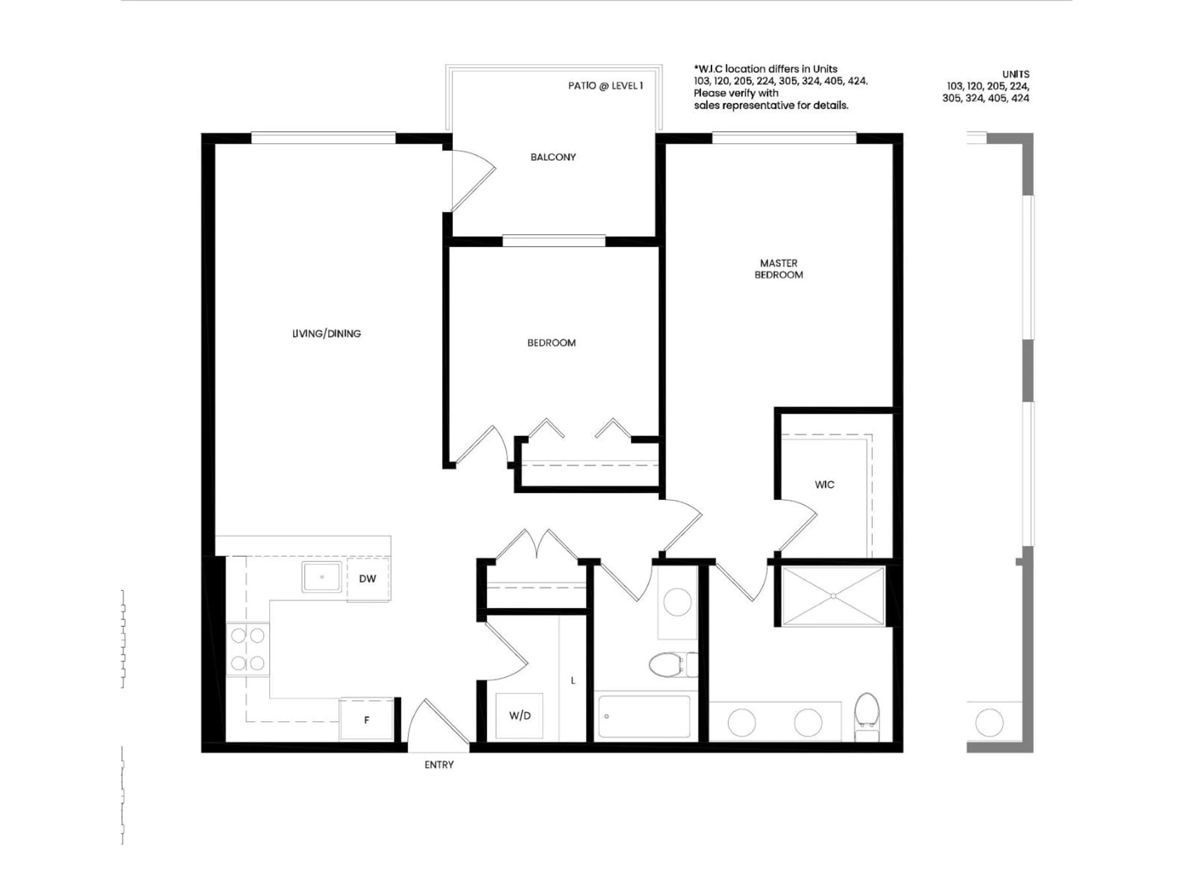 Floor plan for 102 - 7936 206, Langley British Columbia V2Y3X8