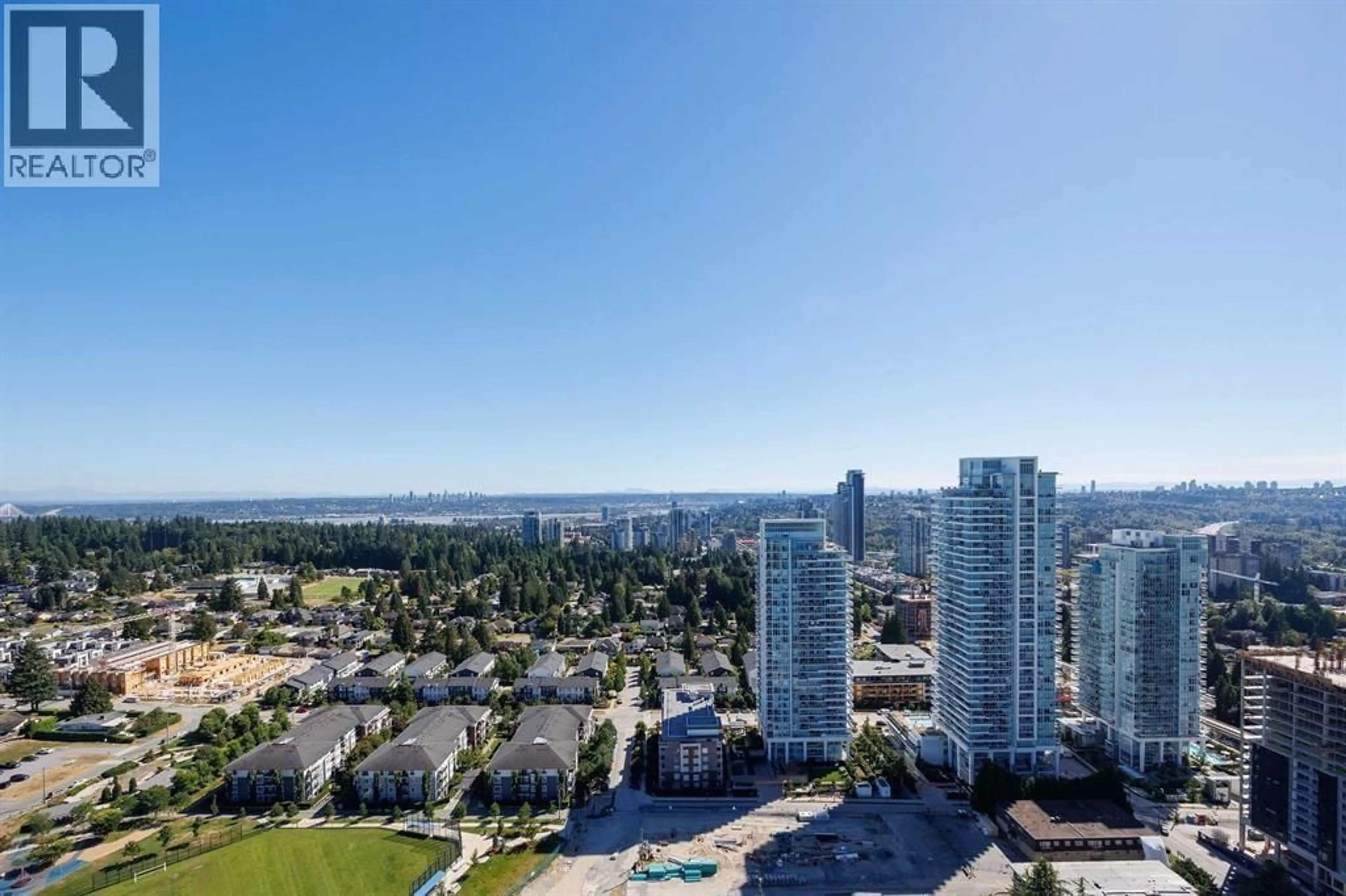 A pic from outside/outdoor area/front of a property/back of a property/a pic from drone, city buildings view from balcony for 3202 - 537 COTTONWOOD AVENUE, Coquitlam British Columbia V3J0S4