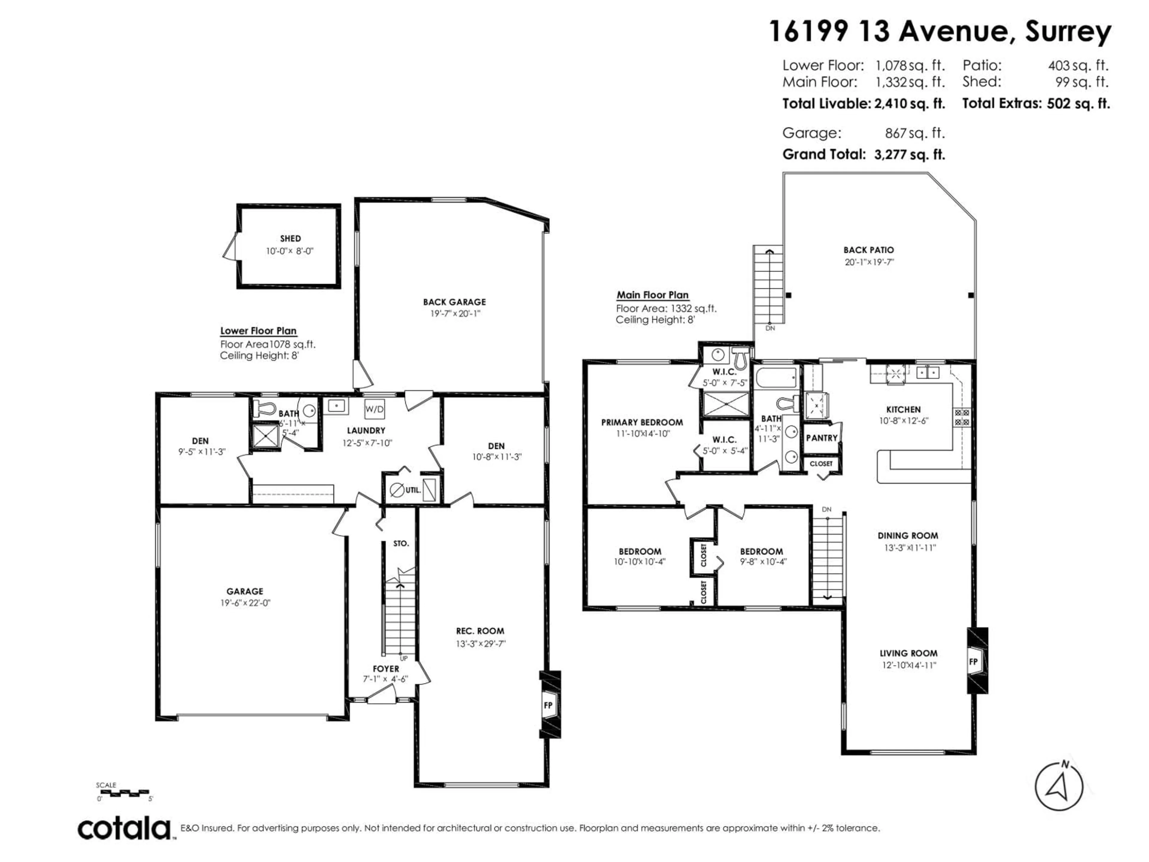 Floor plan for 16199 13, Surrey British Columbia V4A6W3