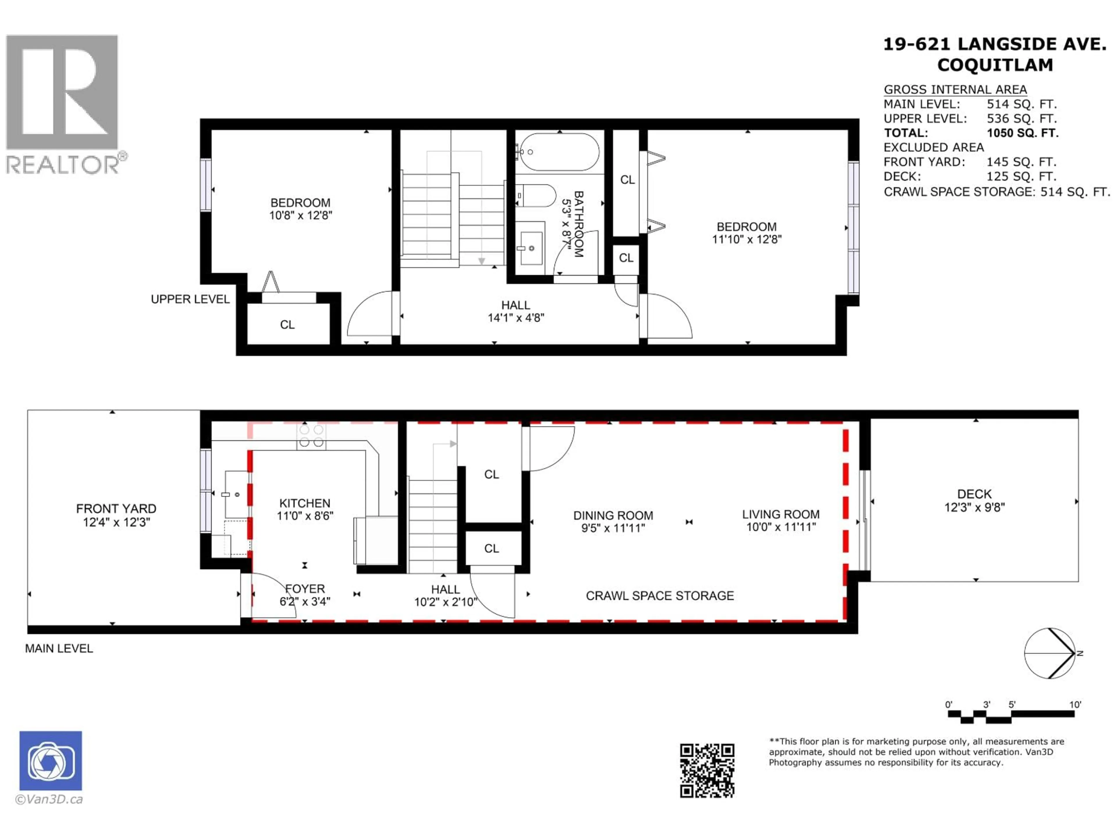 Floor plan for 19 - 621 LANGSIDE AVENUE, Coquitlam British Columbia V3J0A8