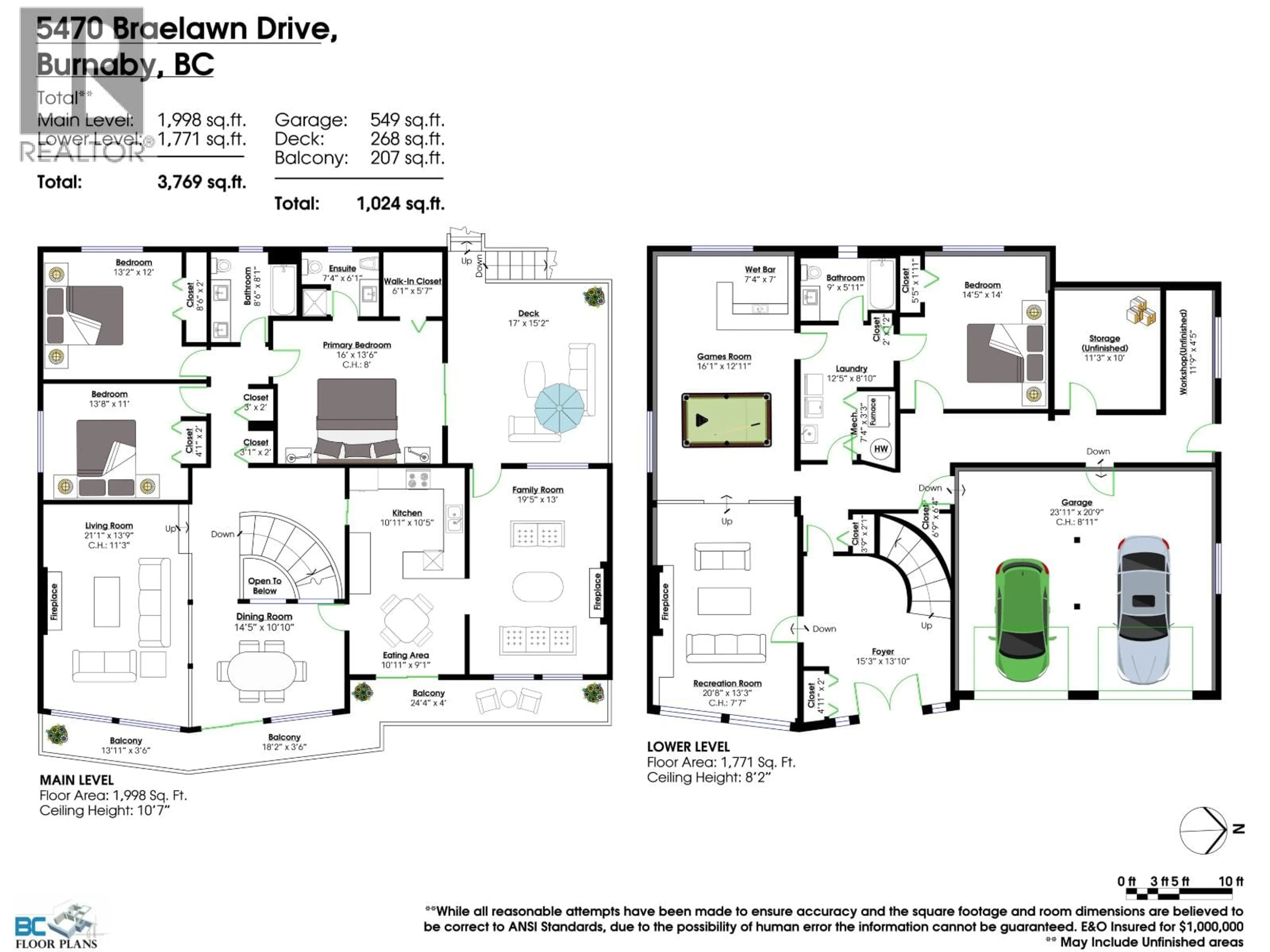 Floor plan for 5470 BRAELAWN DRIVE, Burnaby British Columbia V5B4R7