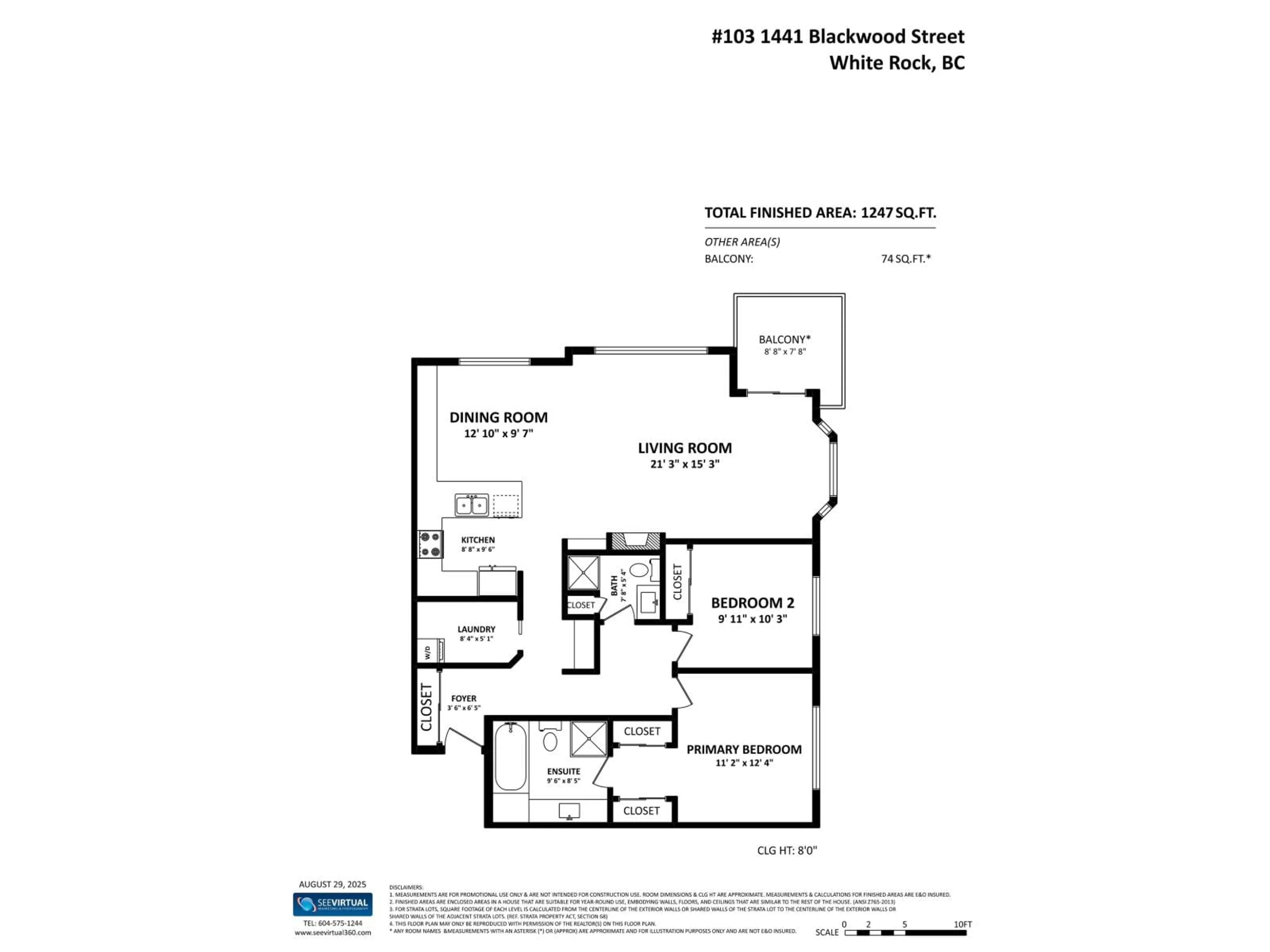 Floor plan for 103 - 1441 BLACKWOOD, White Rock British Columbia V4B3V6