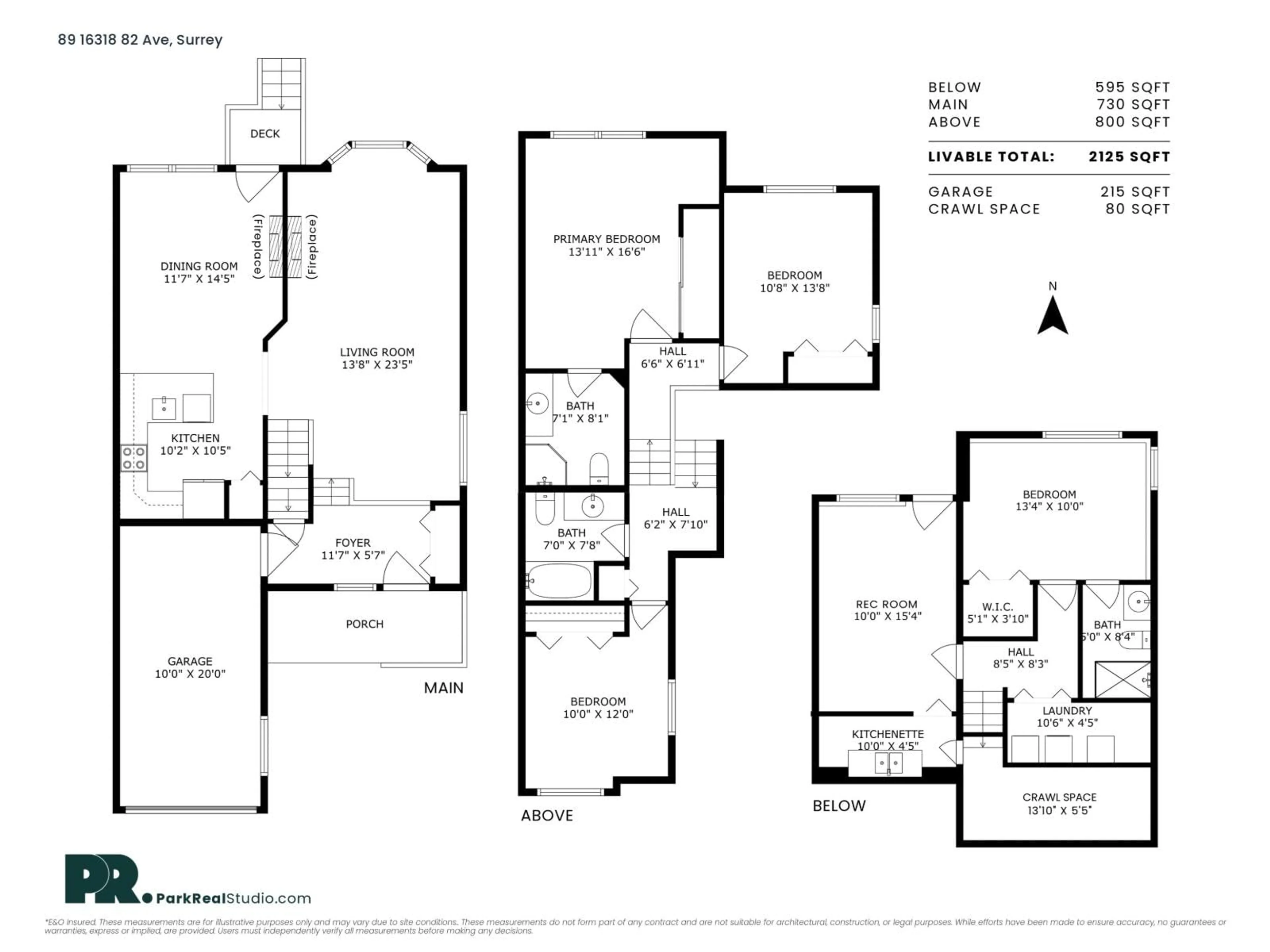 Floor plan for 16318 82, Surrey British Columbia V4N0N9