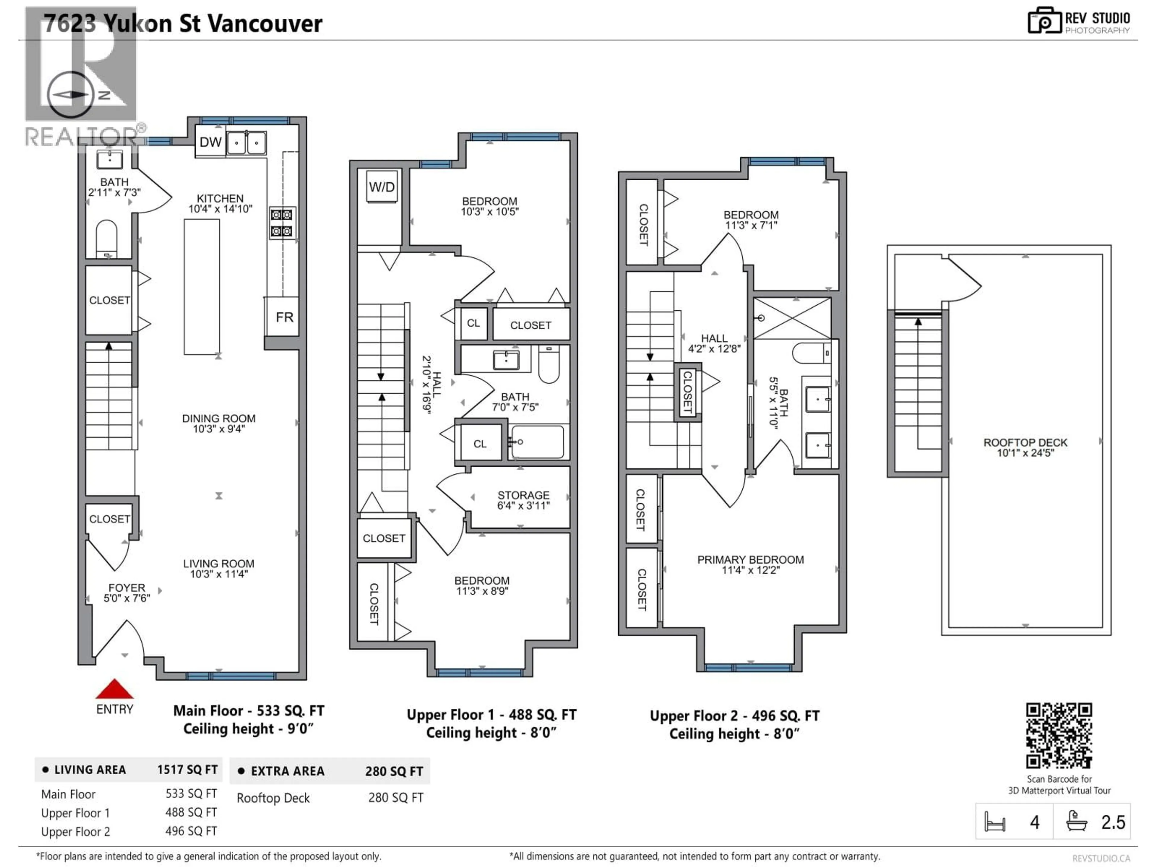 Floor plan for 7623 YUKON STREET, Vancouver British Columbia V5X2Y4