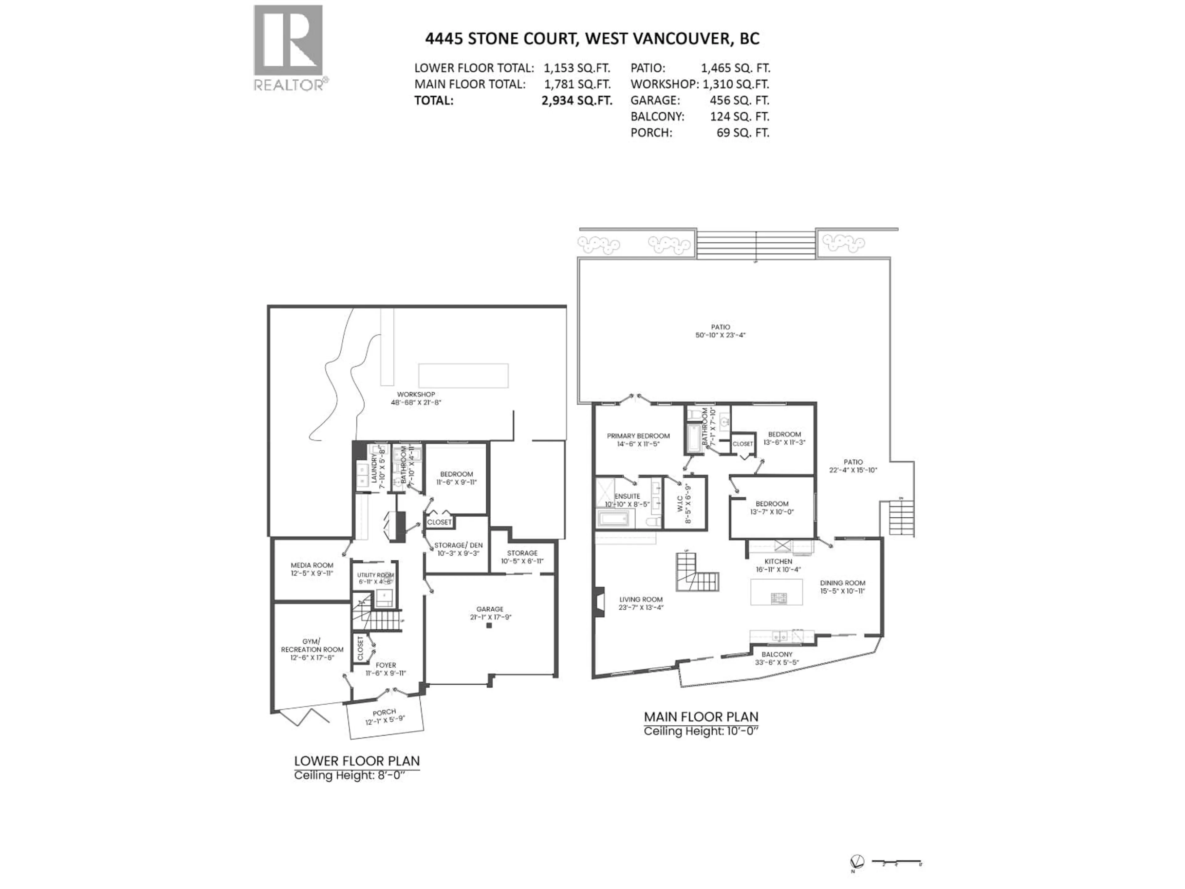 Floor plan for 4445 STONE COURT, West Vancouver British Columbia V7W2V4