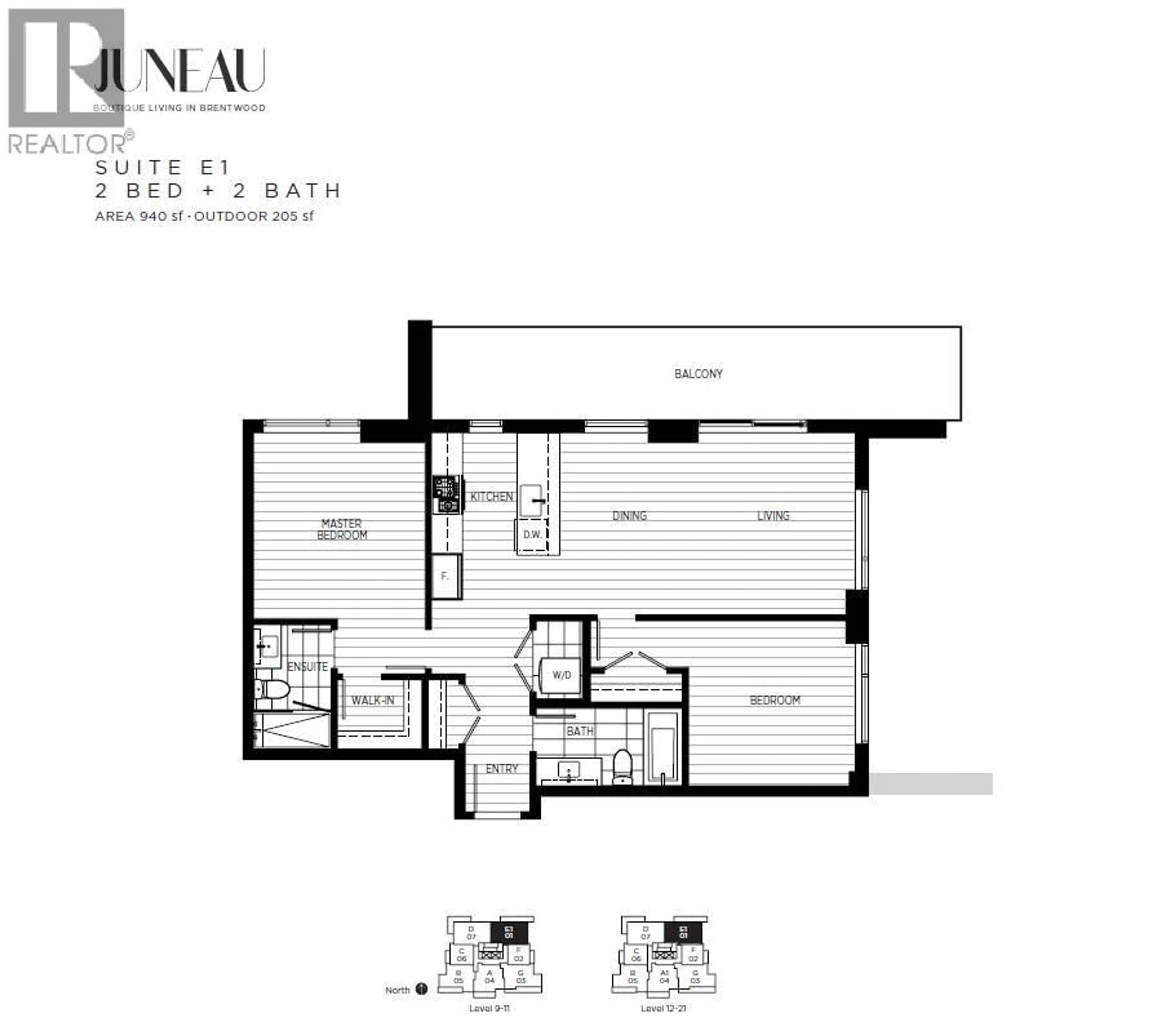Floor plan for 1401 - 4465 JUNEAU STREET, Burnaby British Columbia V5C0L8