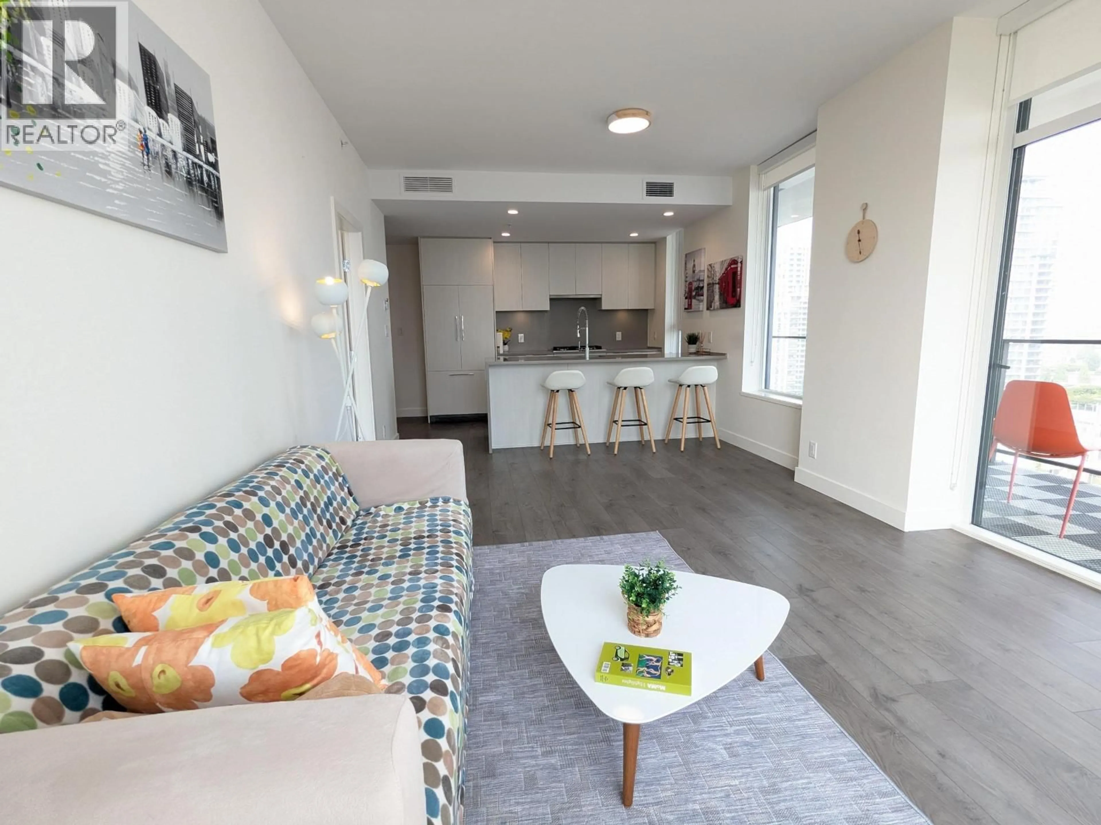 Living room with furniture, unknown for 1401 - 4465 JUNEAU STREET, Burnaby British Columbia V5C0L8