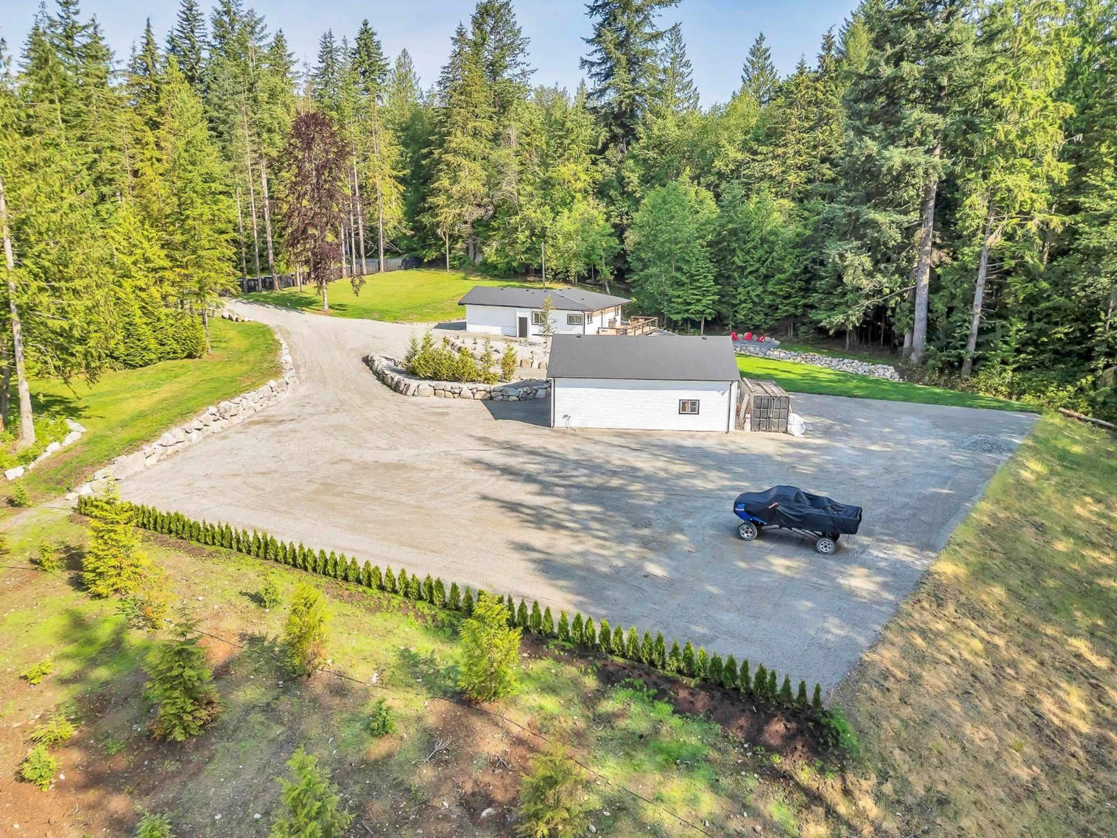 A pic from outside/outdoor area/front of a property/back of a property/a pic from drone, forest/trees view for 12358 CARR, Mission British Columbia V4S1B9