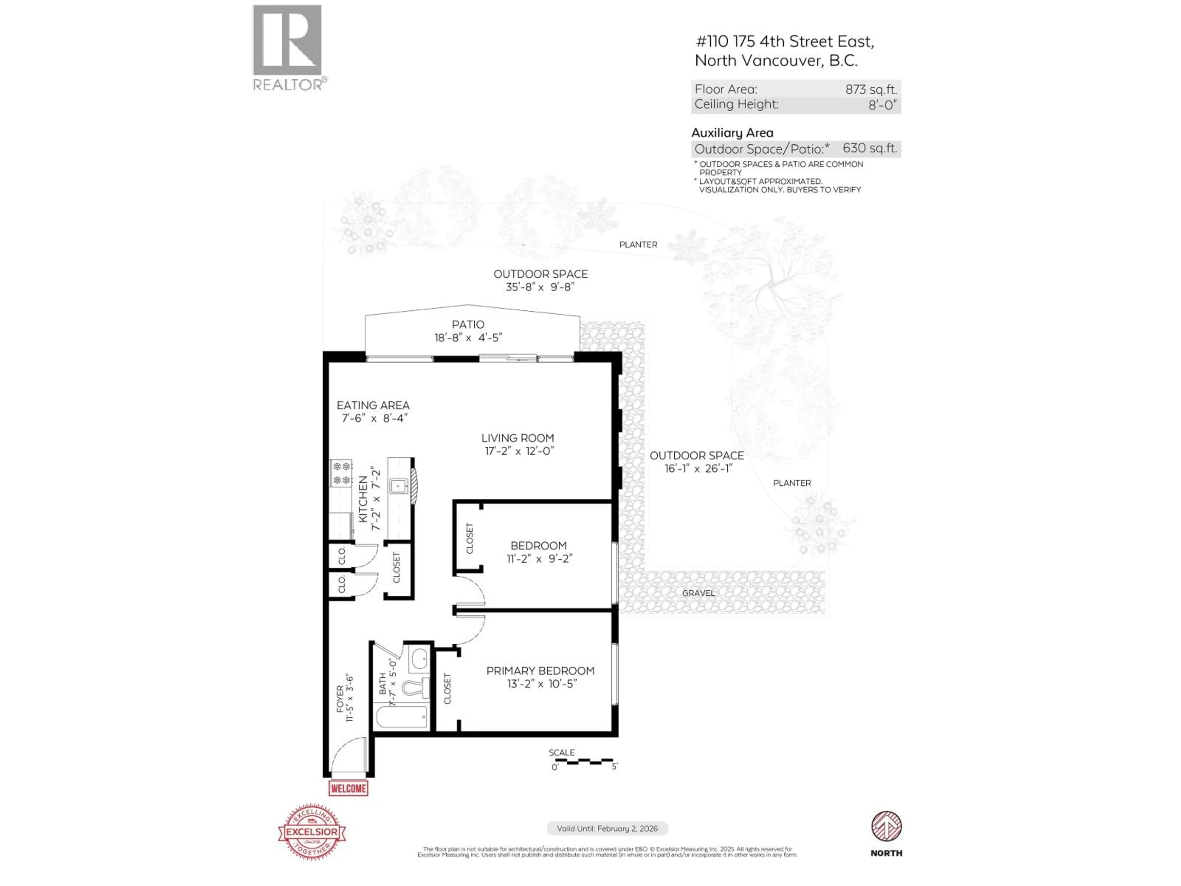 Floor plan for 110 - 175 4TH STREET, North Vancouver British Columbia V7L1H8