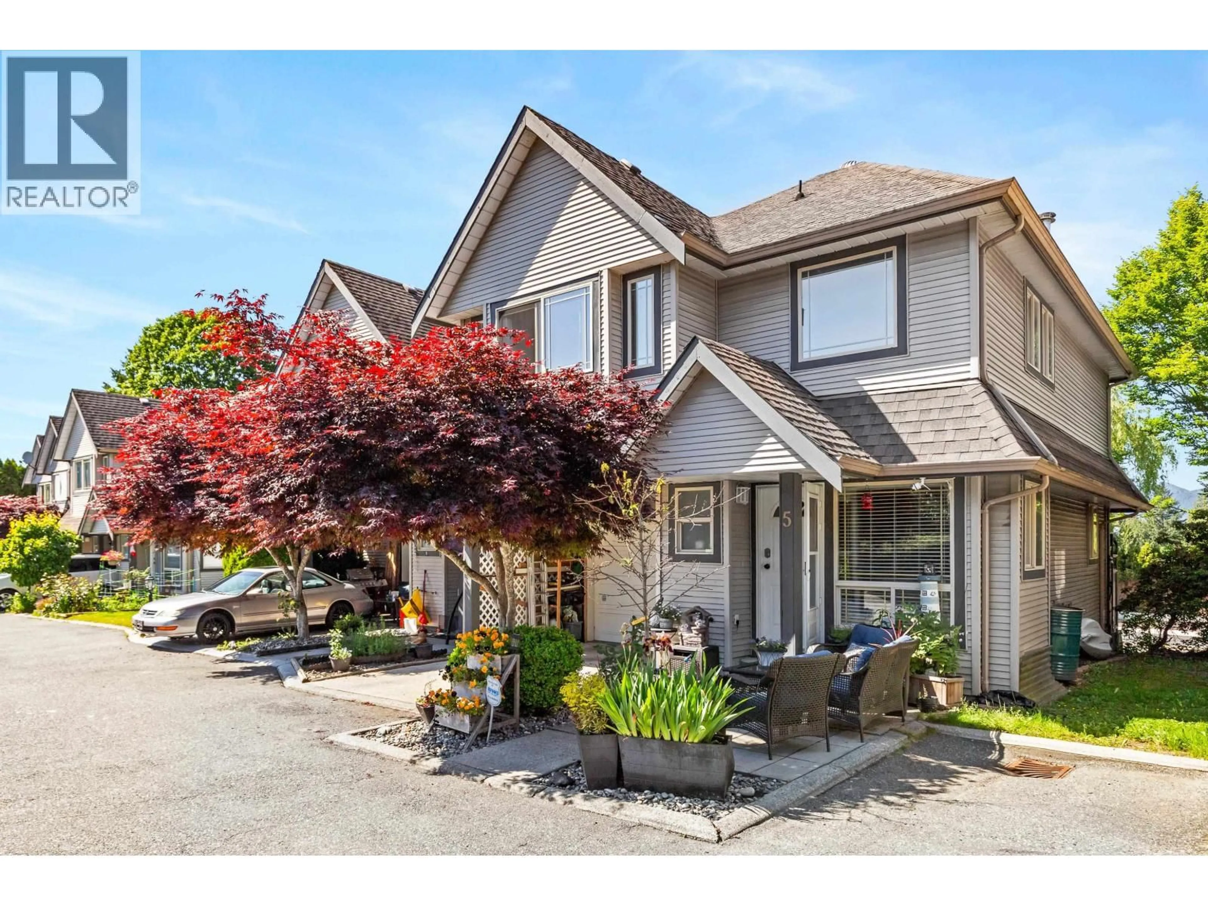 Home with vinyl exterior material, street for 5 - 22980 ABERNETHY LANE, Maple Ridge British Columbia V2X3N4