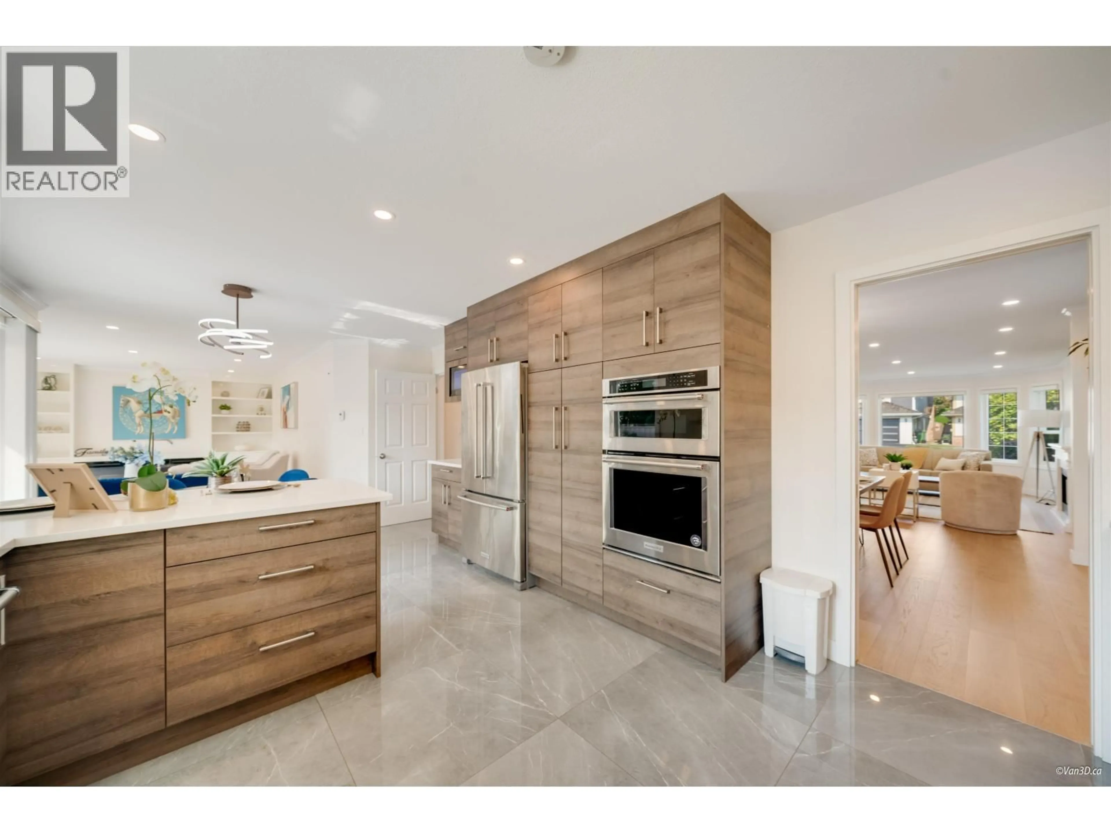 Open concept kitchen, ceramic/tile floor for 9420 LAKA DRIVE, Richmond British Columbia V7E5X5