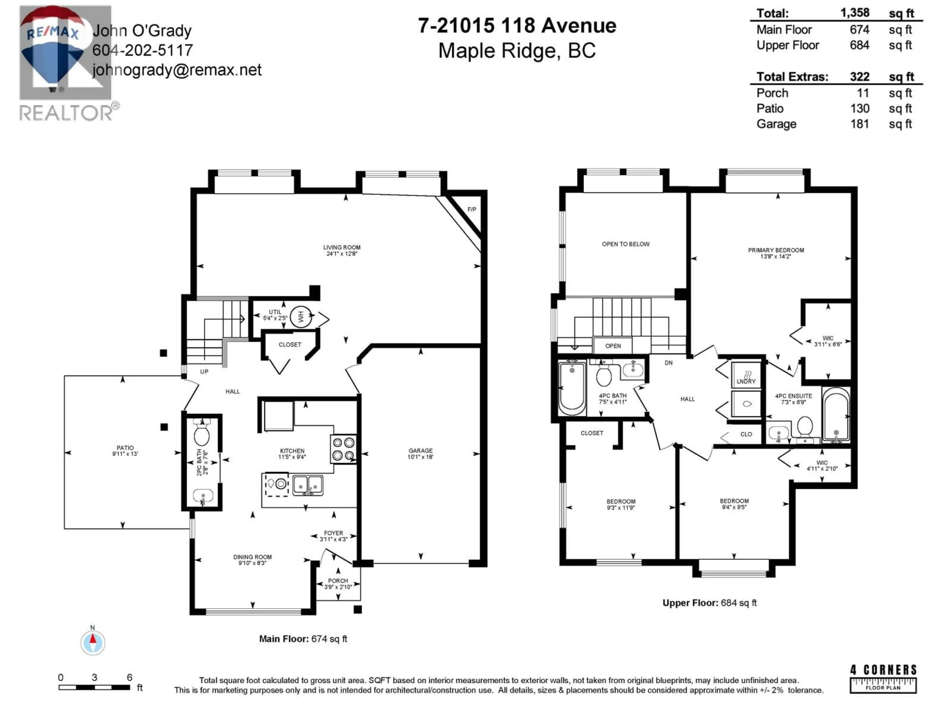 Floor plan for 7 - 21015 118 AVENUE, Maple Ridge British Columbia V2X8B7