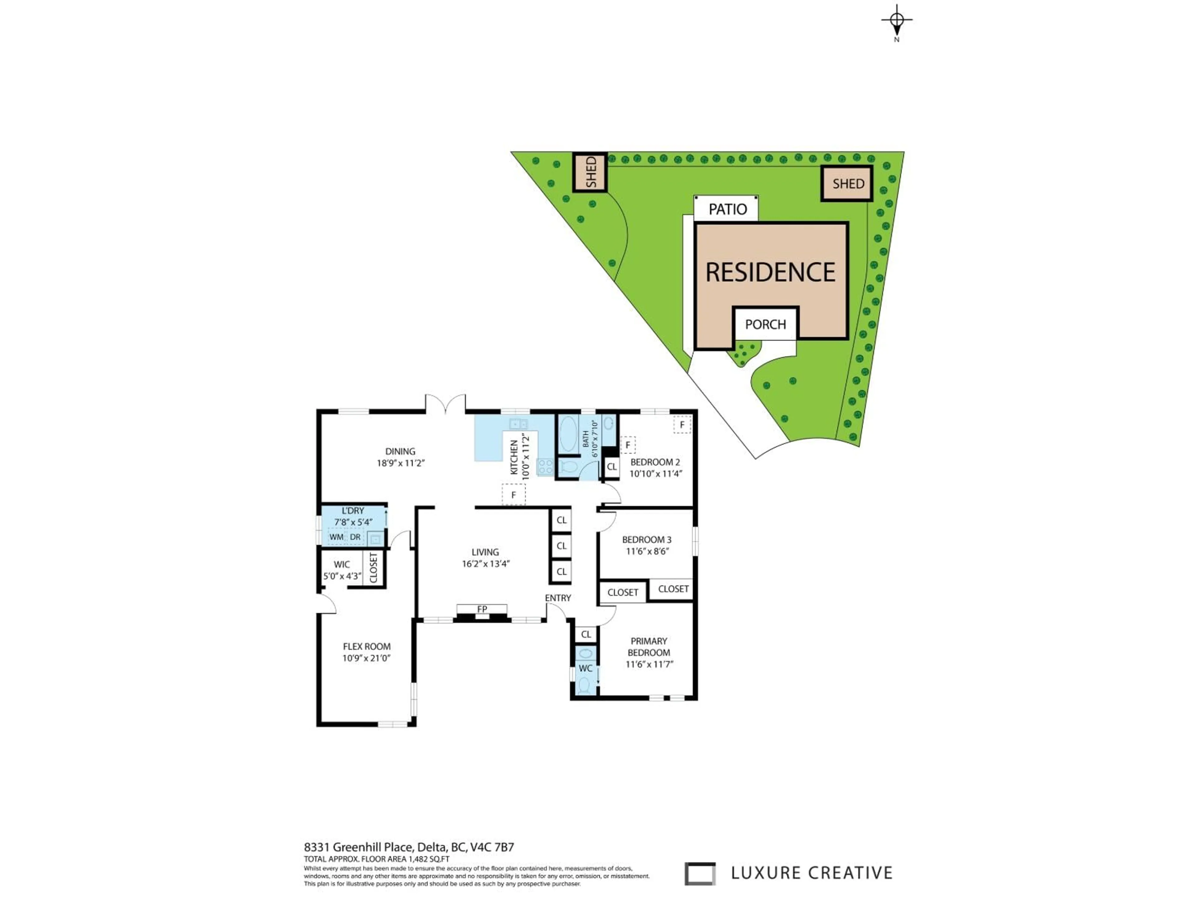 Floor plan for 8331 GREENHILL, Delta British Columbia V4C7B7