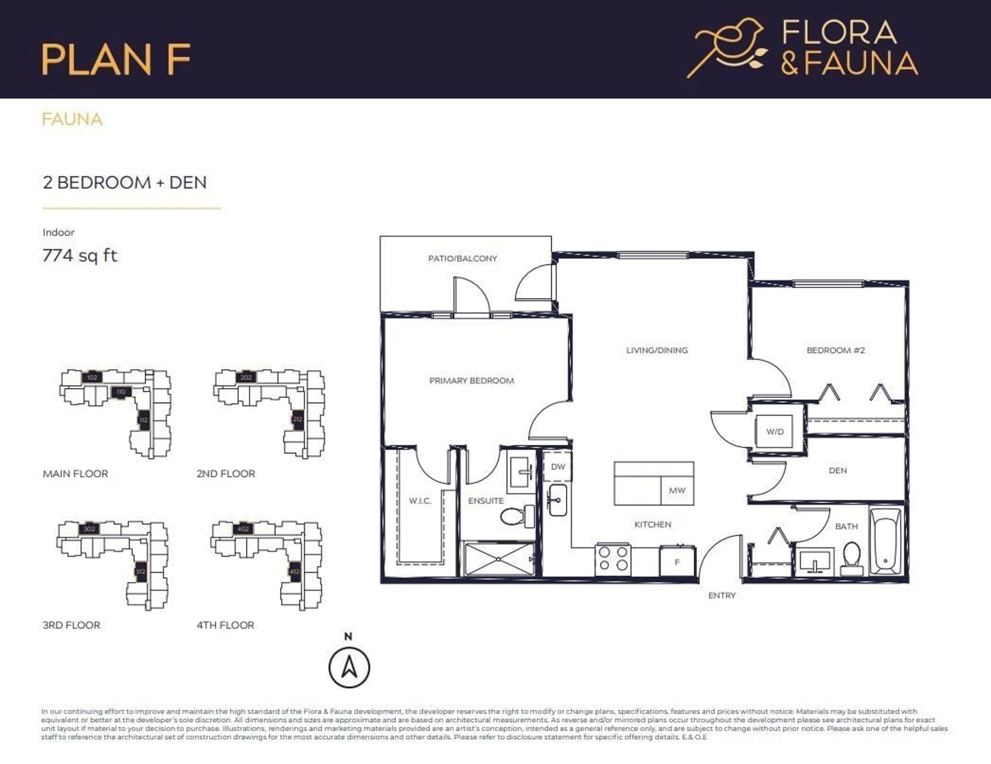 Floor plan for 216 - 20282 72B, Surrey British Columbia V2Y1T9