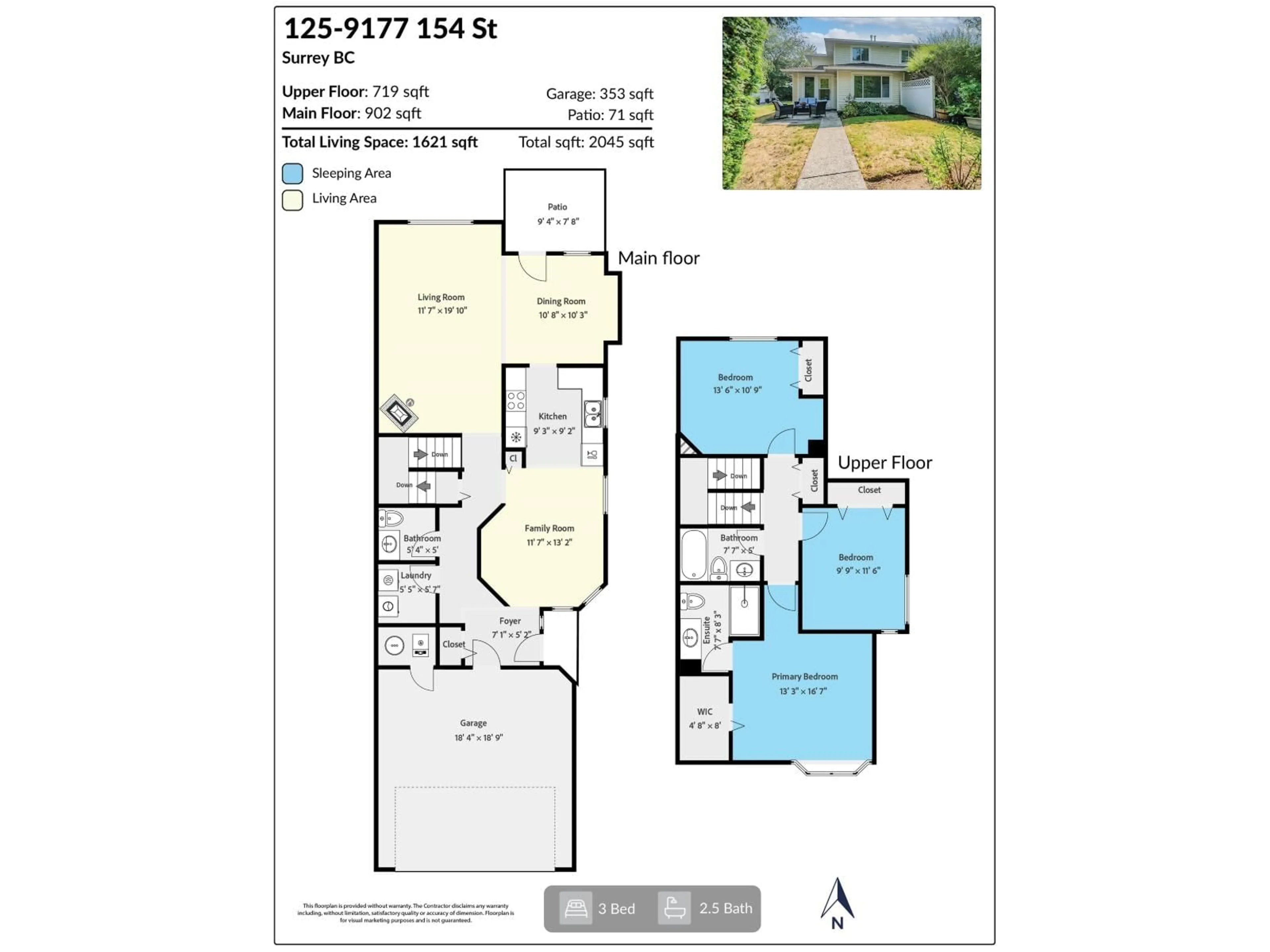 Floor plan for 125 - 9177 154, Surrey British Columbia V3R9G8