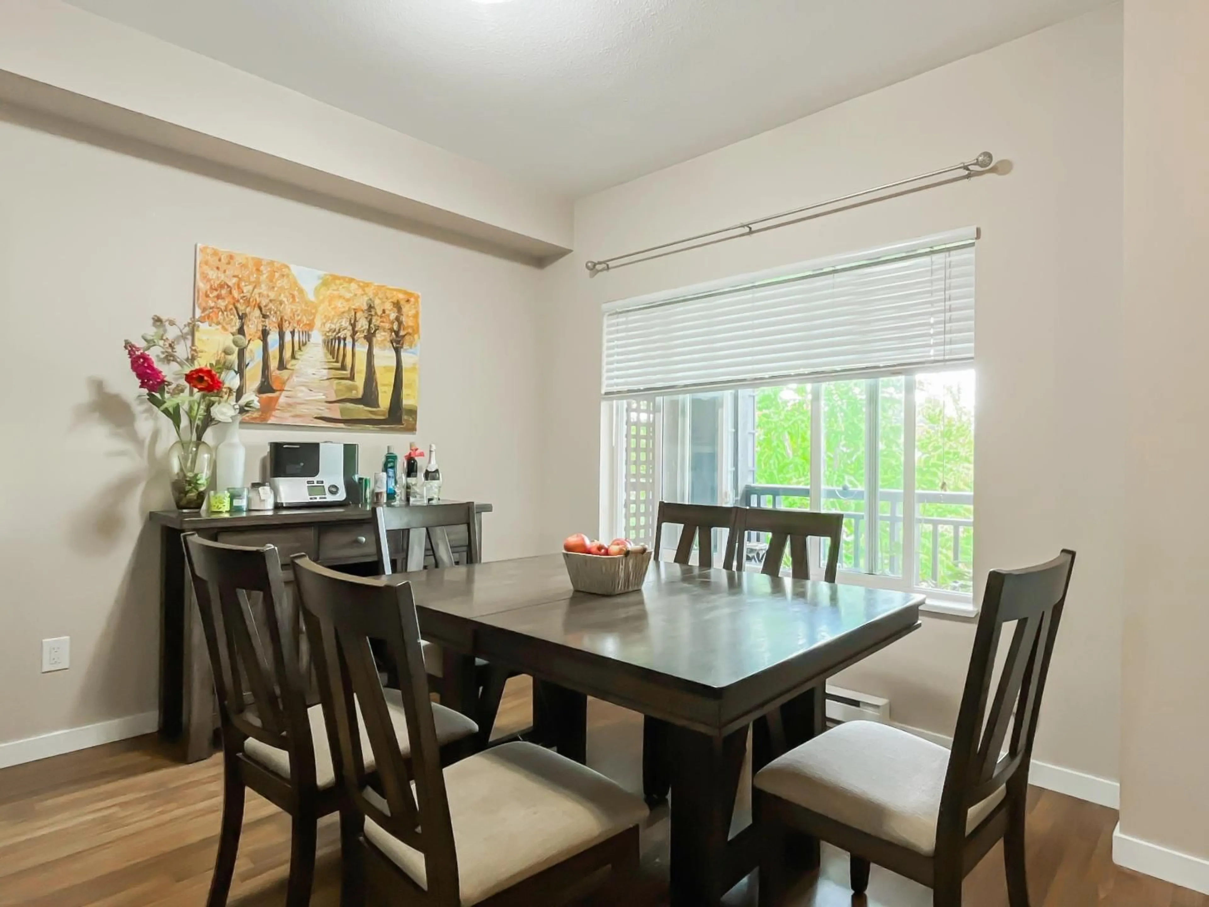 Dining room, wood/laminate floor for 191 - 18701 66, Surrey British Columbia V3S4P3