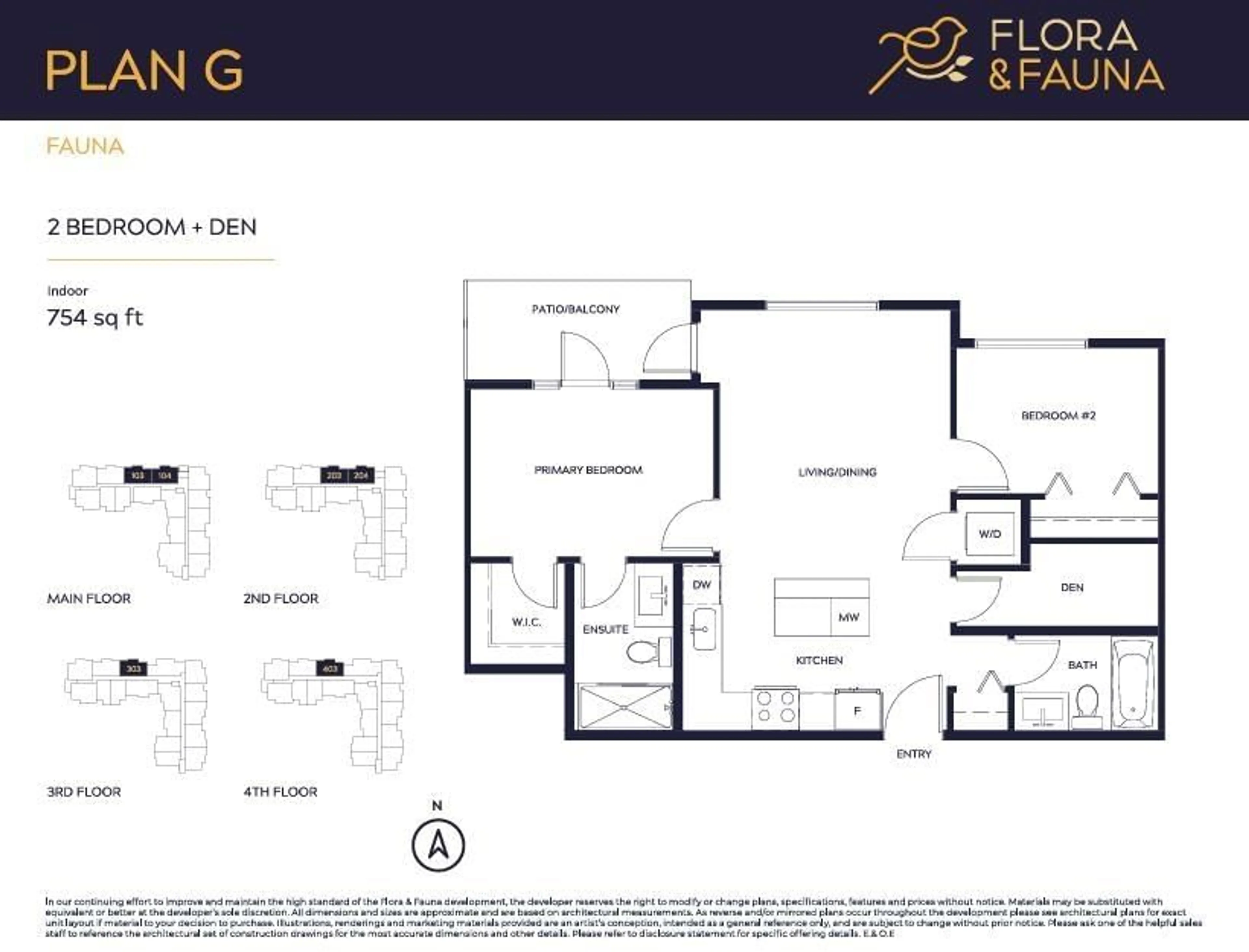 Floor plan for 407 - 20282 72B, Surrey British Columbia V2Y1T9