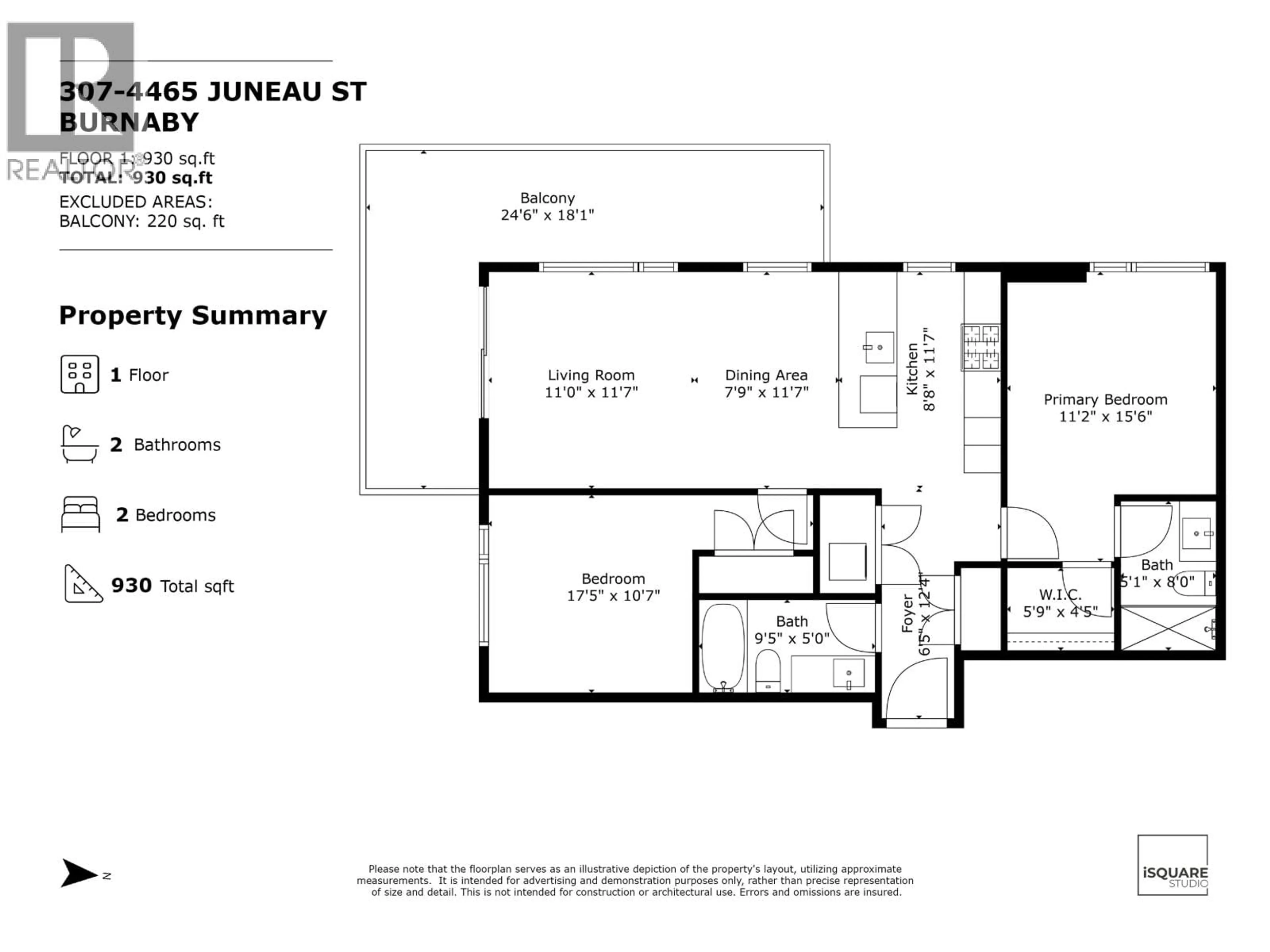 Floor plan for 307 - 4465 JUNEAU STREET, Burnaby British Columbia V5C0L8