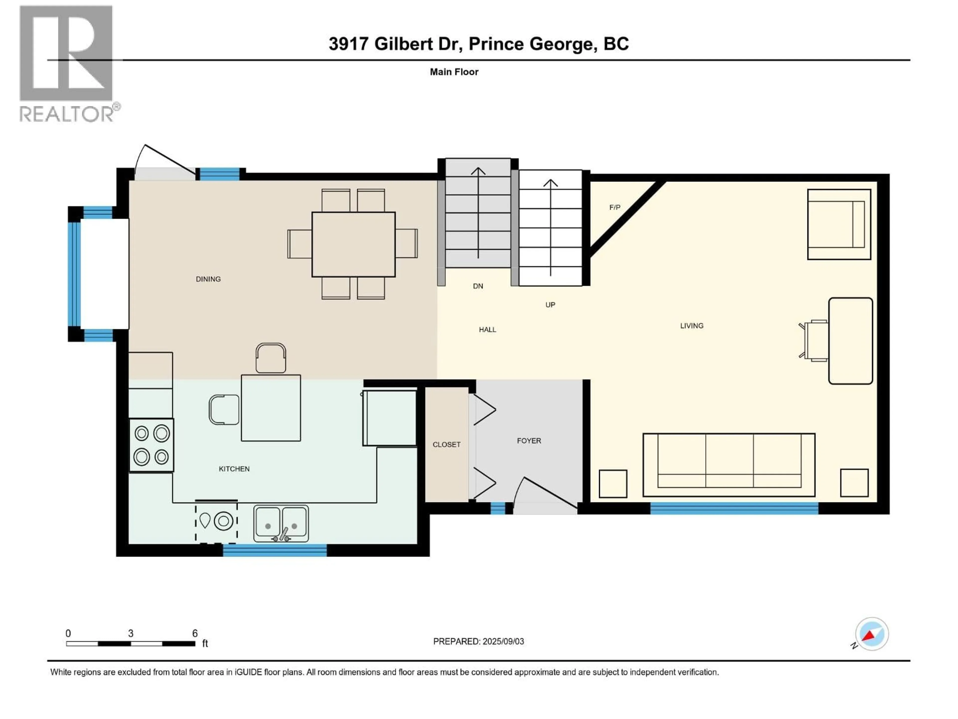 Floor plan for 3917 GILBERT DRIVE, Prince George British Columbia V2K4Z6