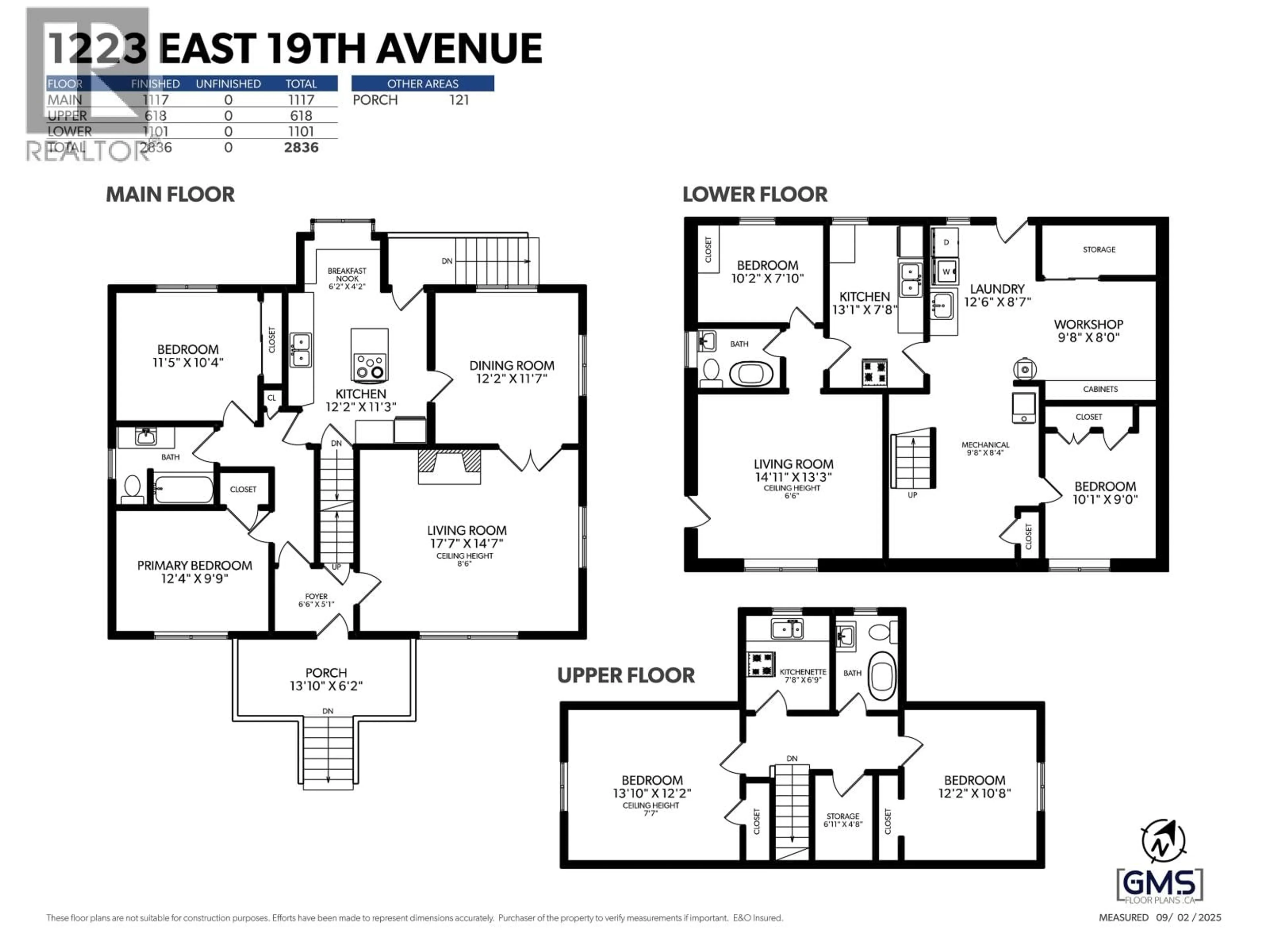 Floor plan for 1225 19TH AVENUE, Vancouver British Columbia V5V1L2