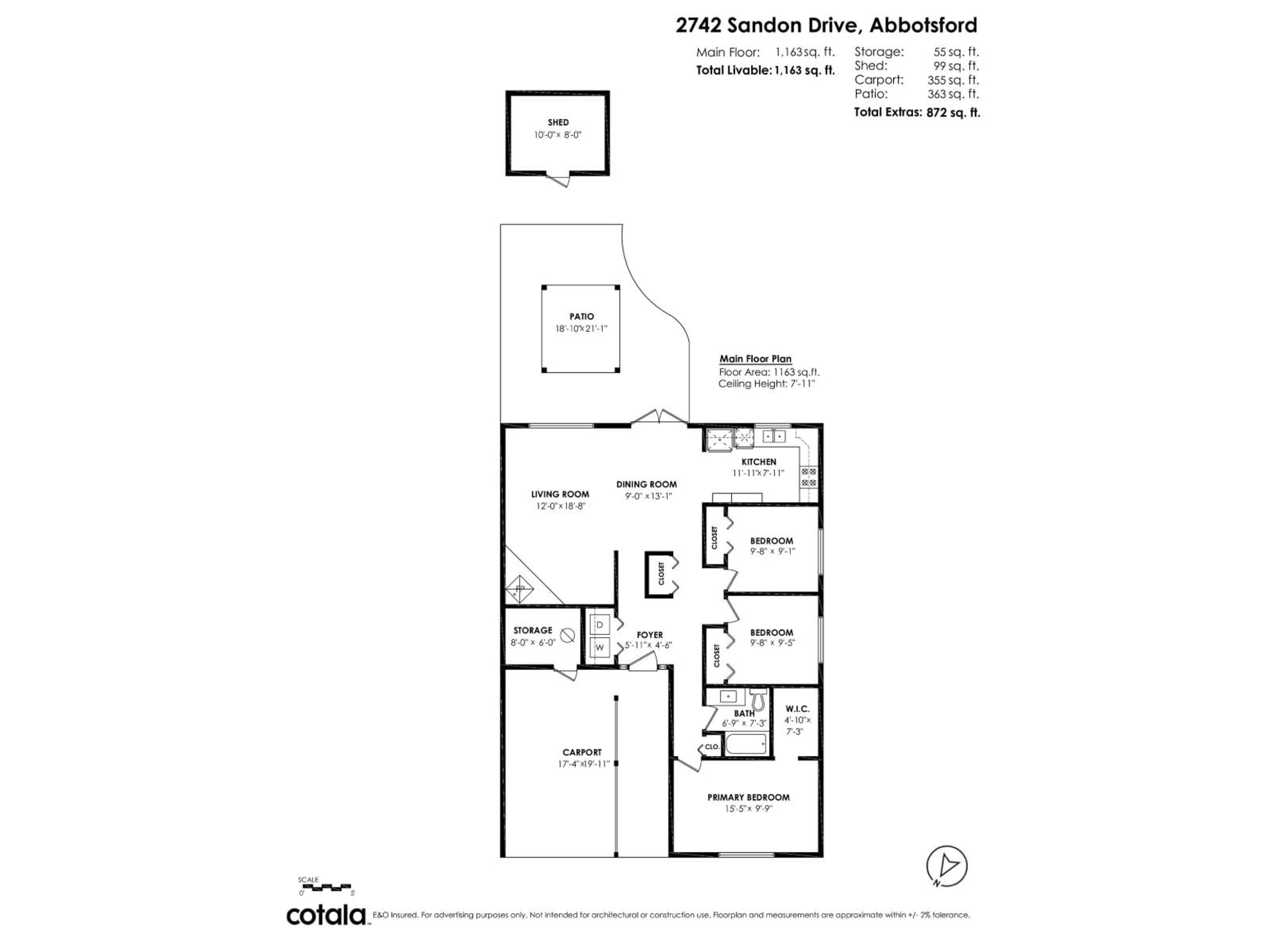 Floor plan for 2742 SANDON, Abbotsford British Columbia V2S7J3