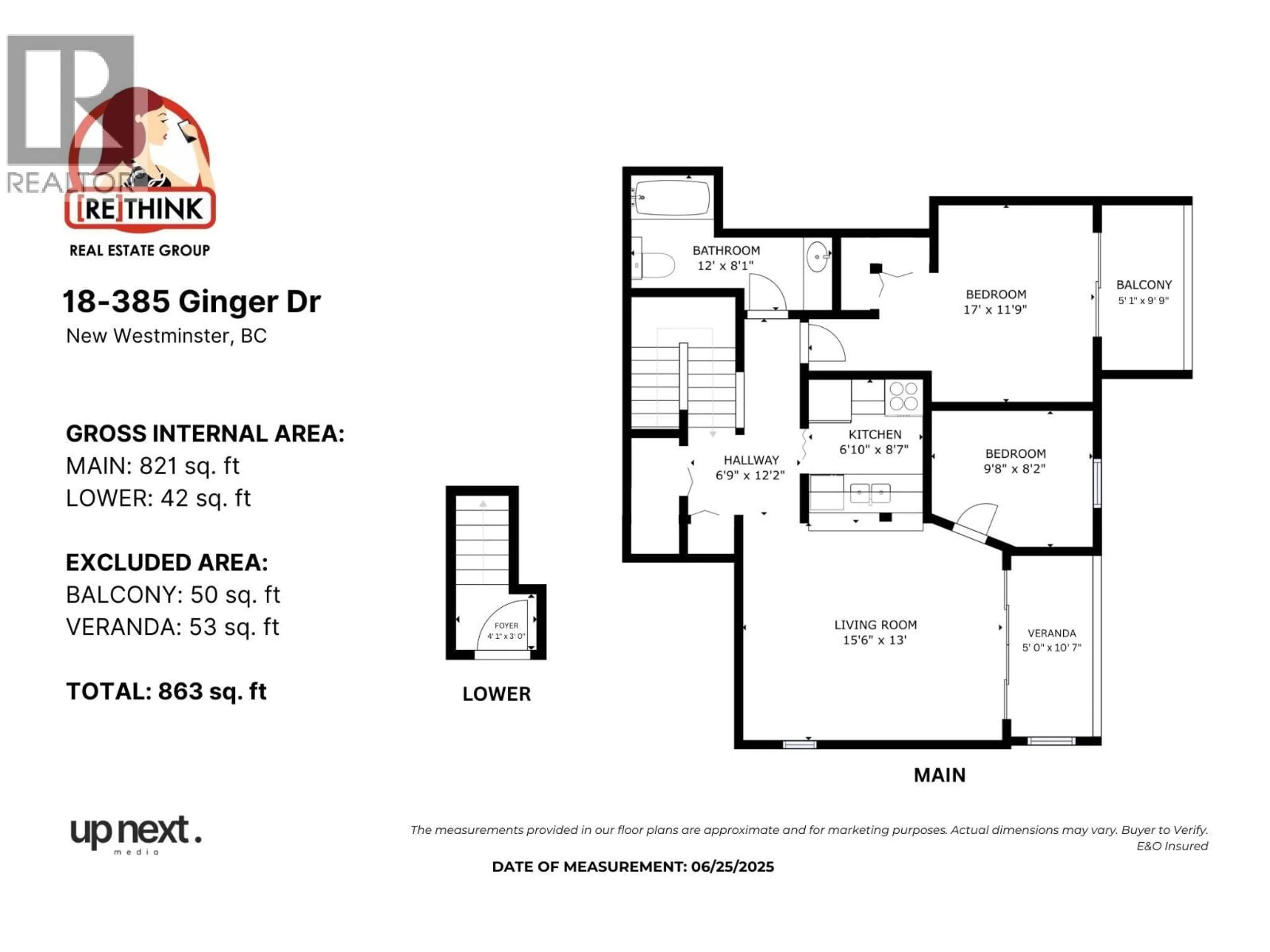 Floor plan for 18 - 385 GINGER DRIVE, New Westminster British Columbia V3L5L6