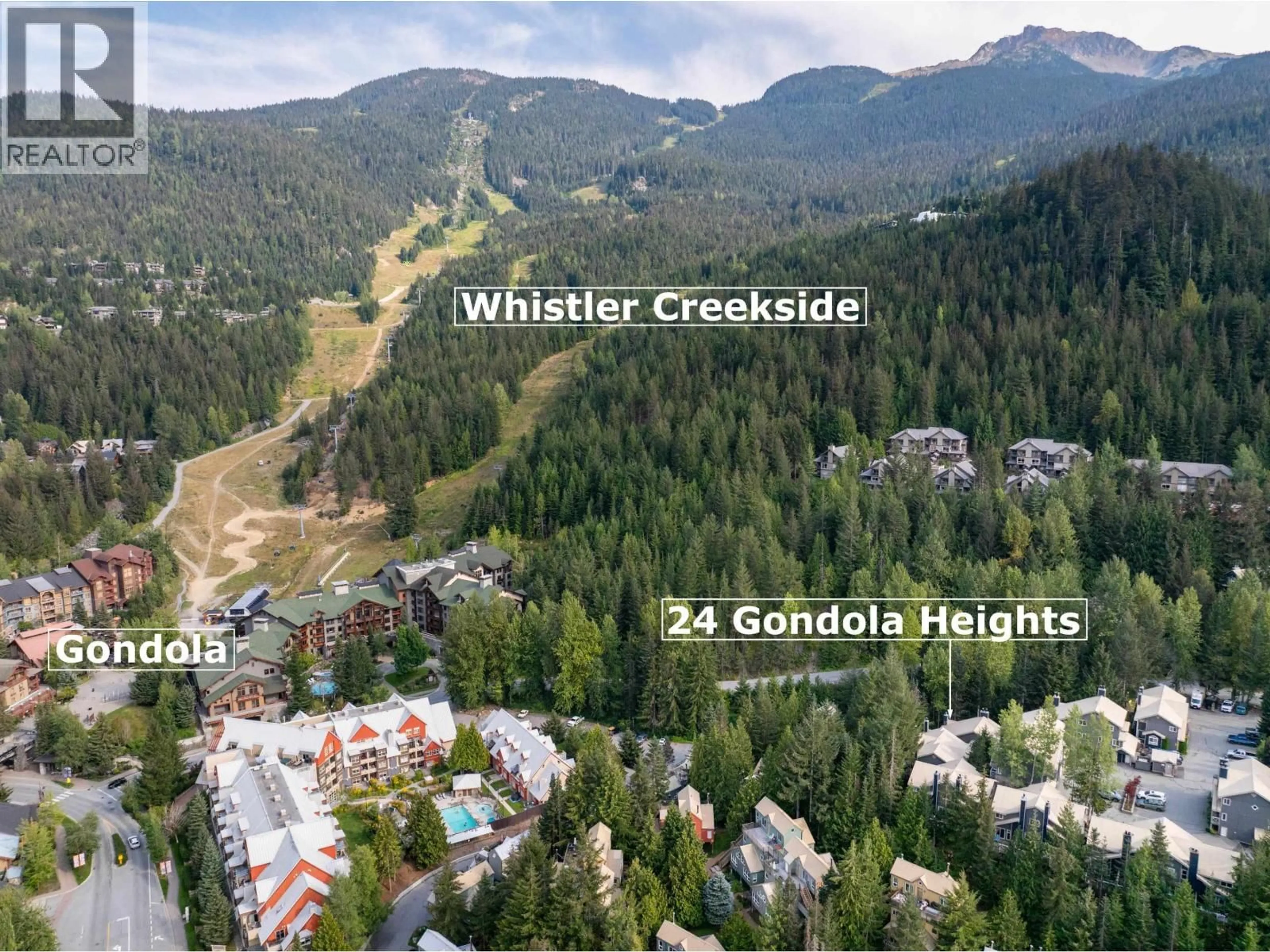 A pic from outside/outdoor area/front of a property/back of a property/a pic from drone, unknown for 24 - 2211 MARMOT PLACE, Whistler British Columbia V8E0M6