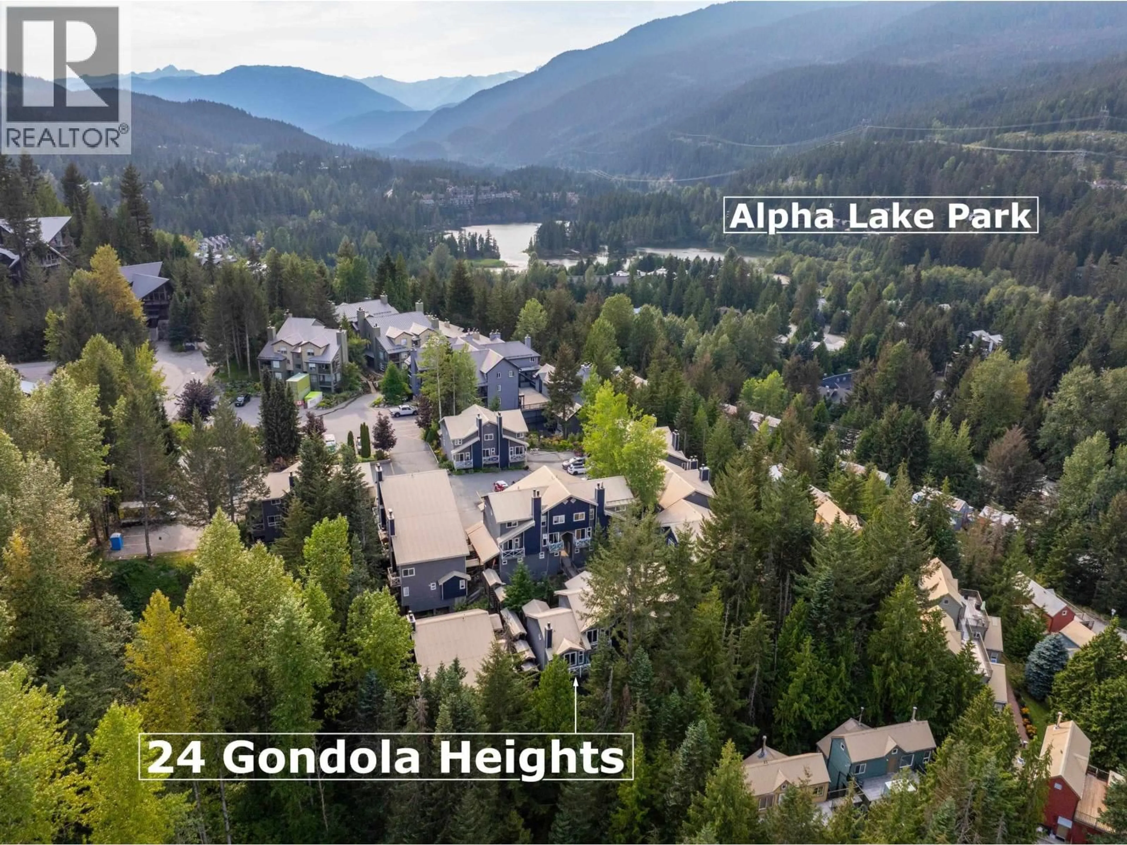 A pic from outside/outdoor area/front of a property/back of a property/a pic from drone, unknown for 24 - 2211 MARMOT PLACE, Whistler British Columbia V8E0M6