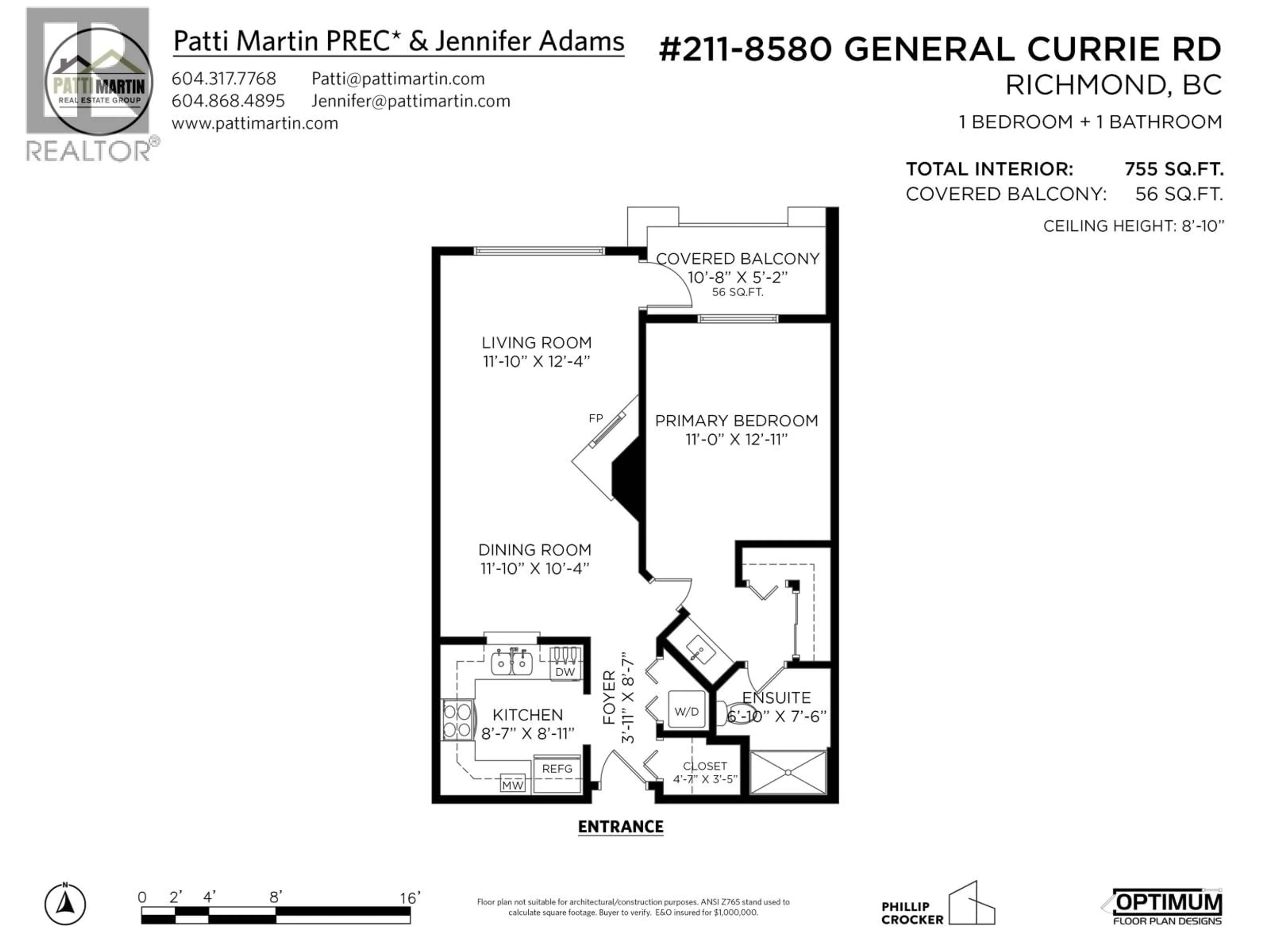 Floor plan for 211 - 8580 GENERAL CURRIE ROAD, Richmond British Columbia V6Y3V5