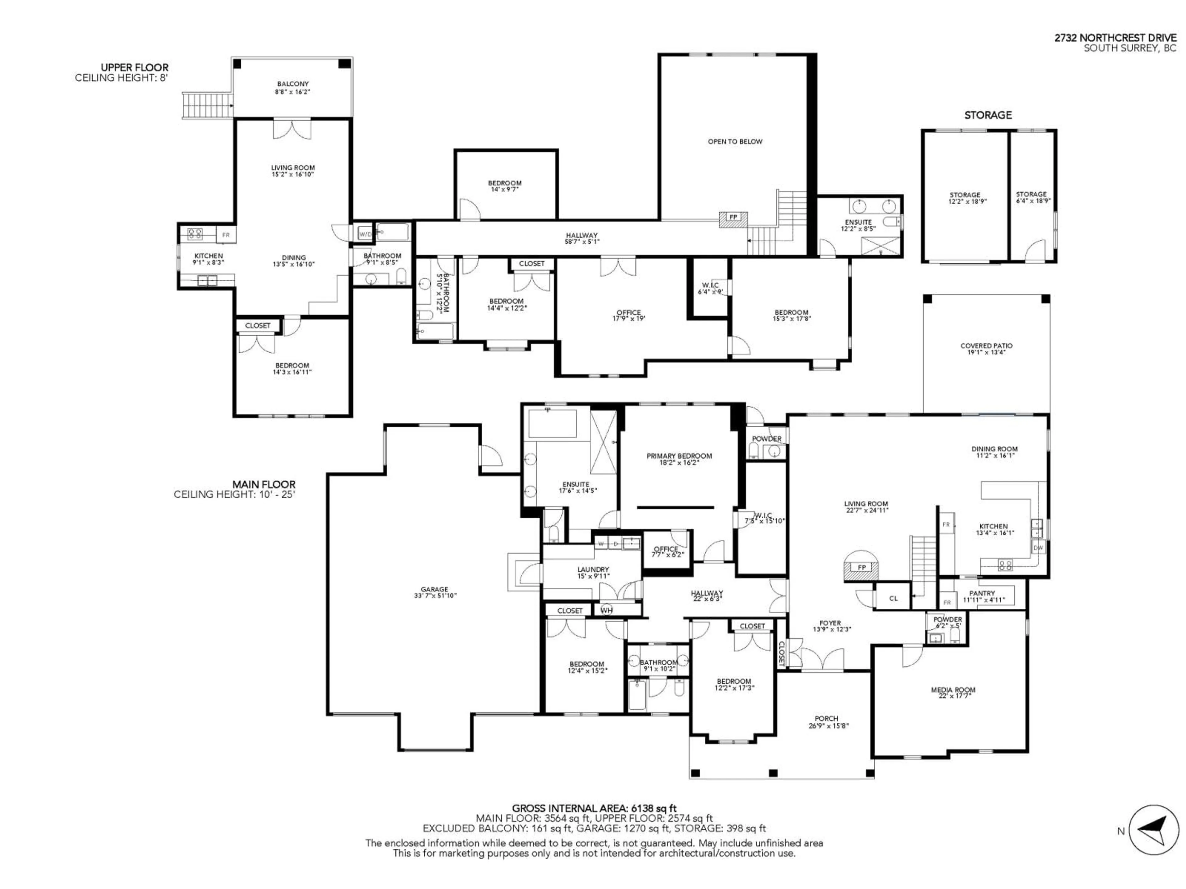 Floor plan for 2732 NORTHCREST, Surrey British Columbia V4P2G9