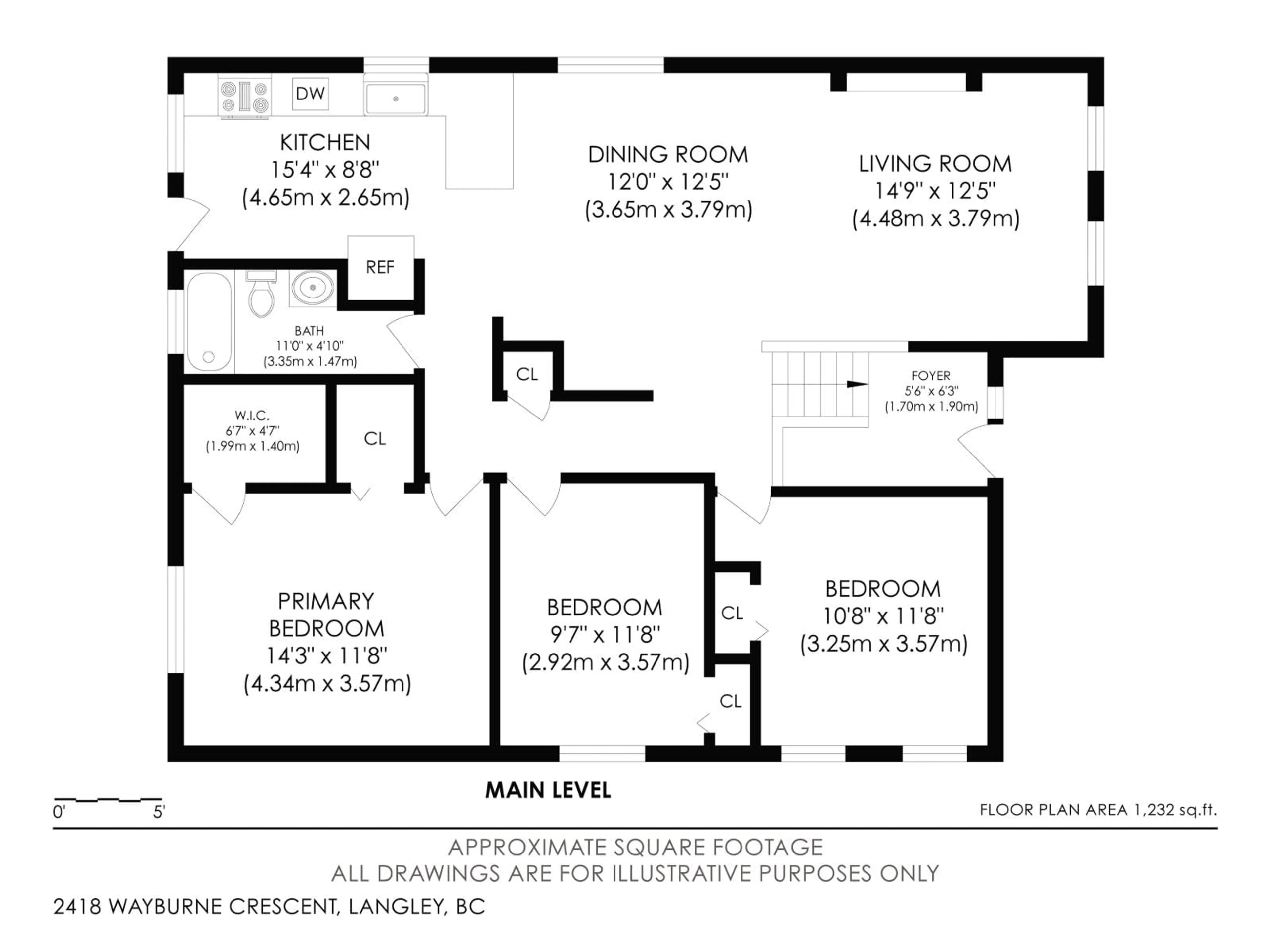 Floor plan for 2418 WAYBURNE, Langley British Columbia V2Y1B7