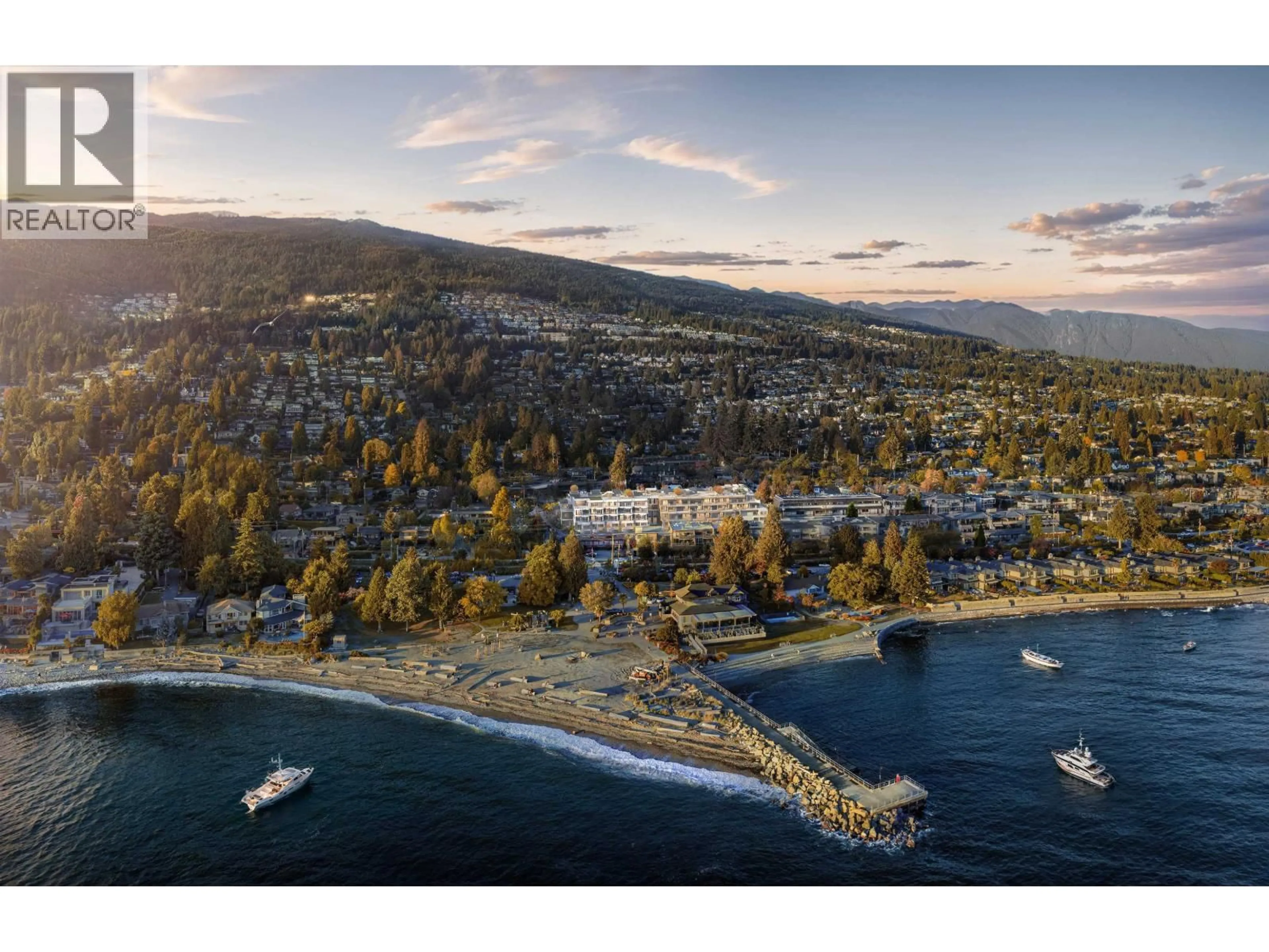 A pic from outside/outdoor area/front of a property/back of a property/a pic from drone, water/lake/river/ocean view for 315 - 2490 MARINE DRIVE, West Vancouver British Columbia V7V1L1