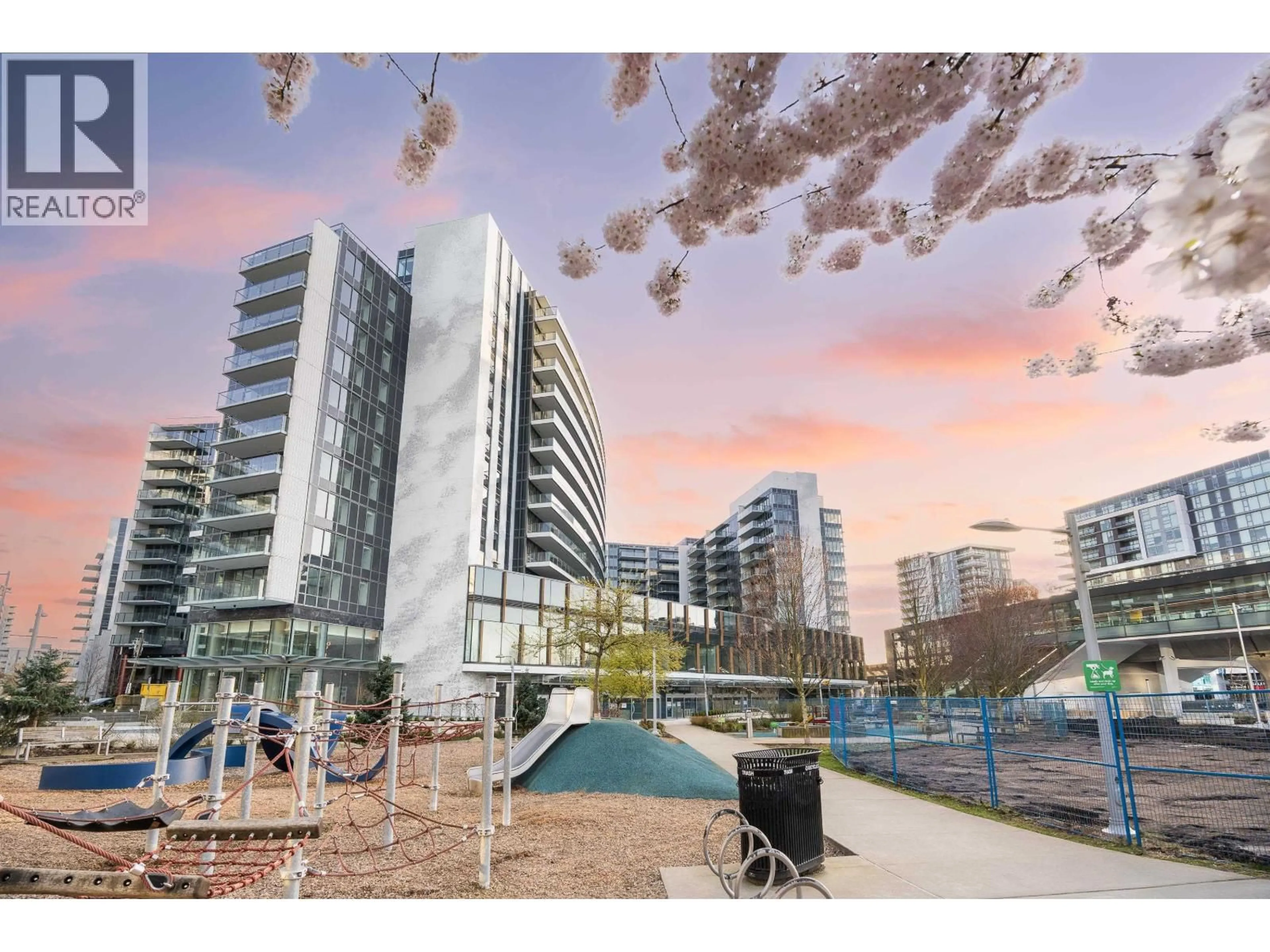 A pic from outside/outdoor area/front of a property/back of a property/a pic from drone, unknown for 595 - 8671 HAZELBRIDGE WAY, Richmond British Columbia V6X1R3