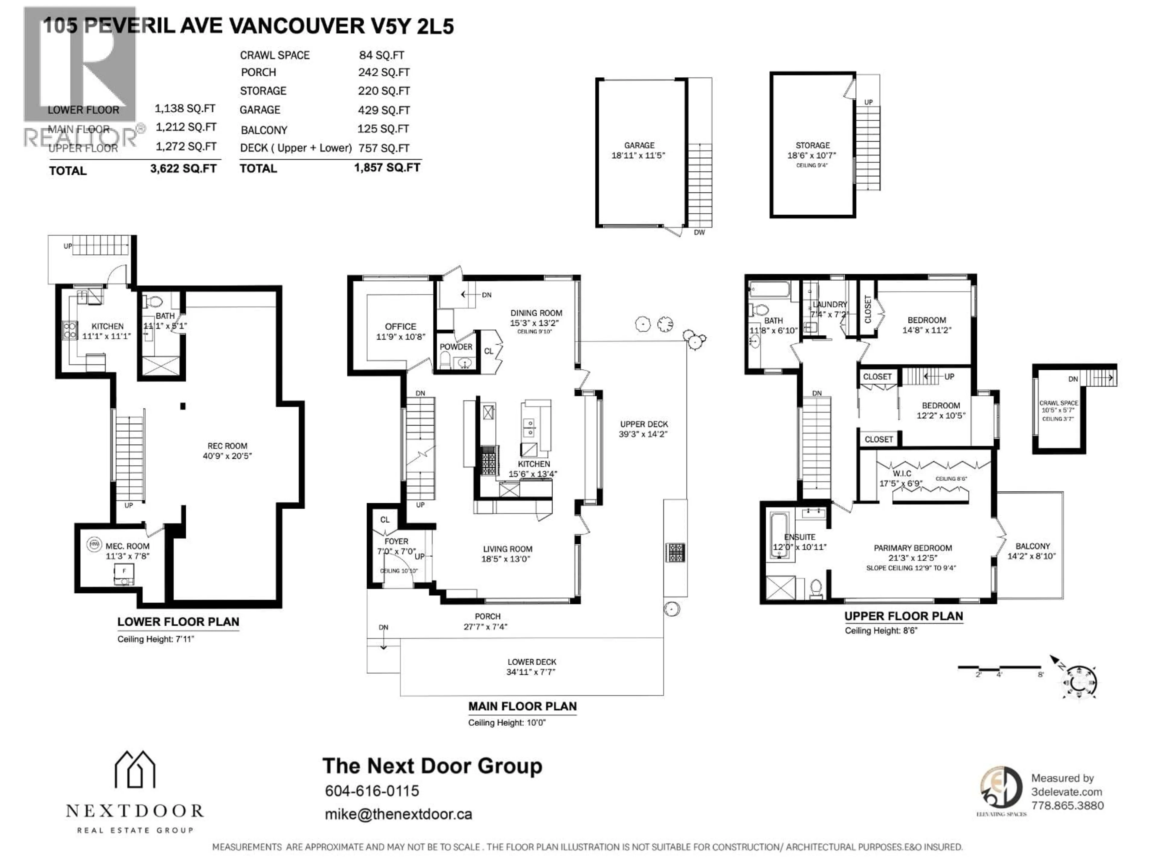 Floor plan for 105 PEVERIL AVENUE, Vancouver British Columbia V5Y2L5