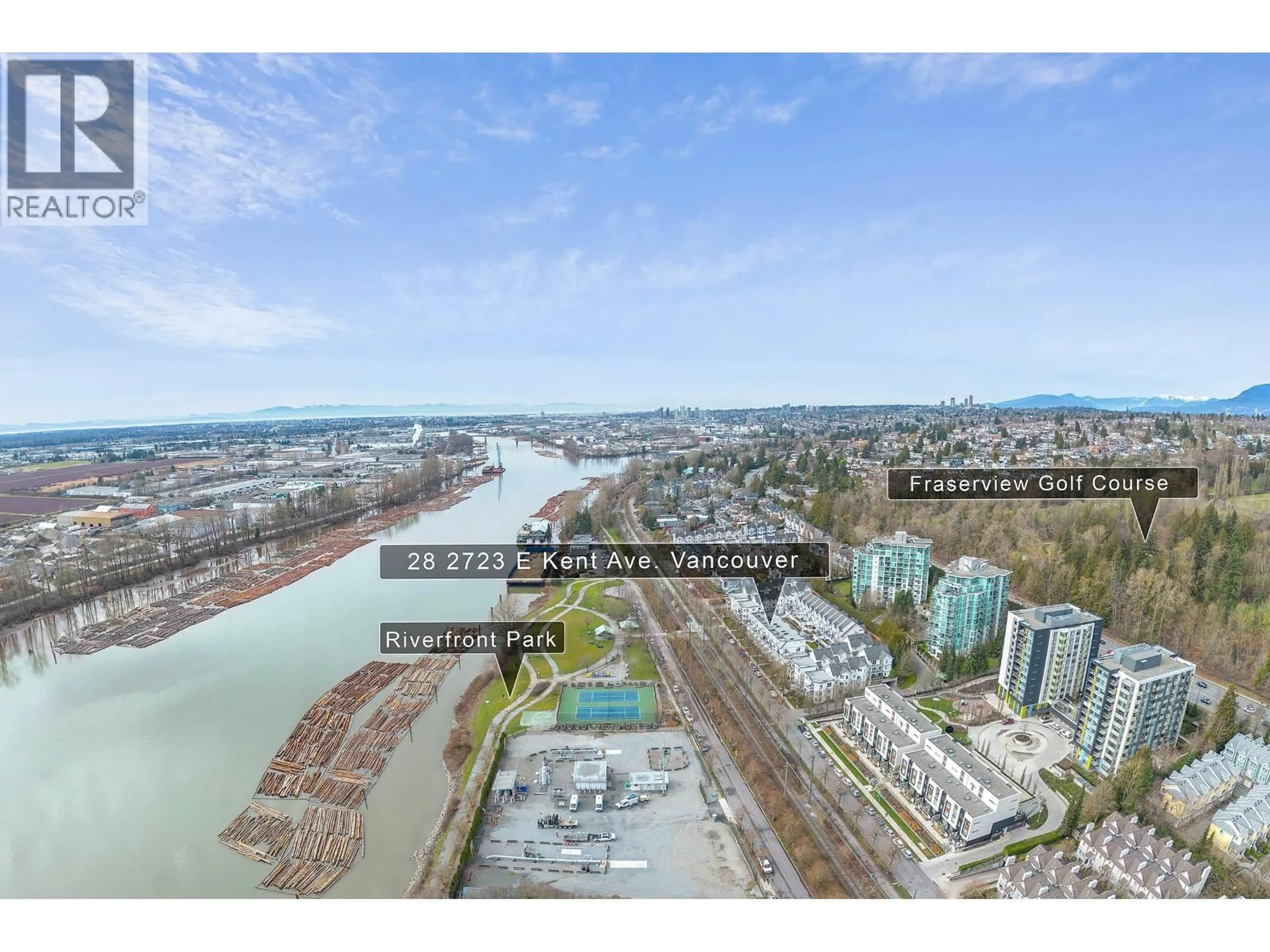 A pic from outside/outdoor area/front of a property/back of a property/a pic from drone, water/lake/river/ocean view for 28 - 2723 KENT AVENUE NORTH, Vancouver British Columbia V5S3T9